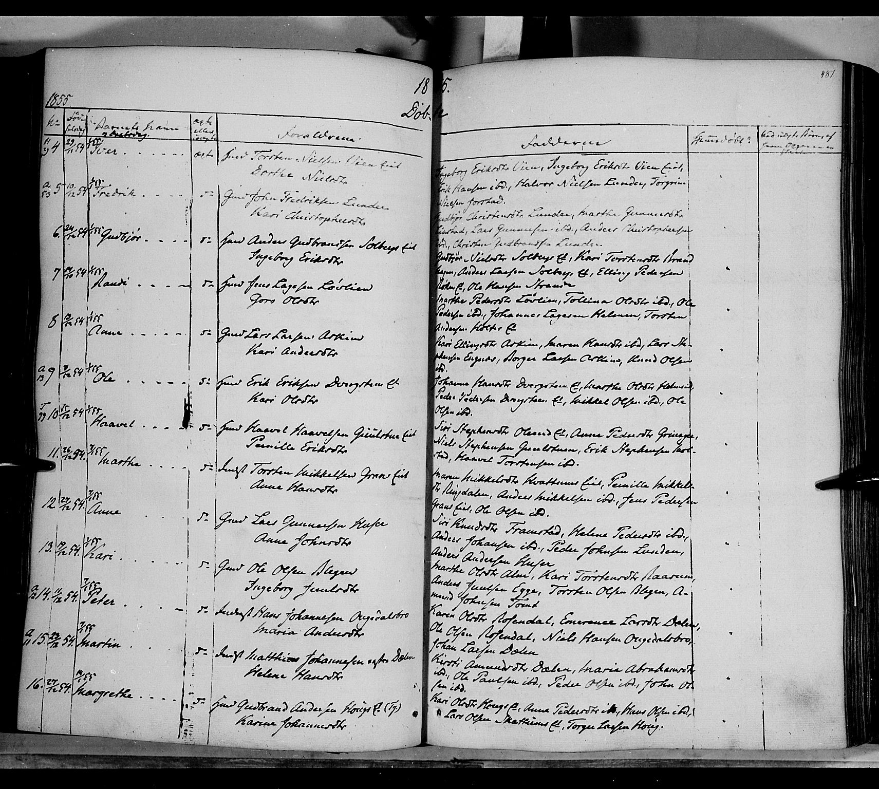 Gran prestekontor, SAH/PREST-112/H/Ha/Haa/L0011: Parish register (official) no. 11, 1842-1856, p. 480-481