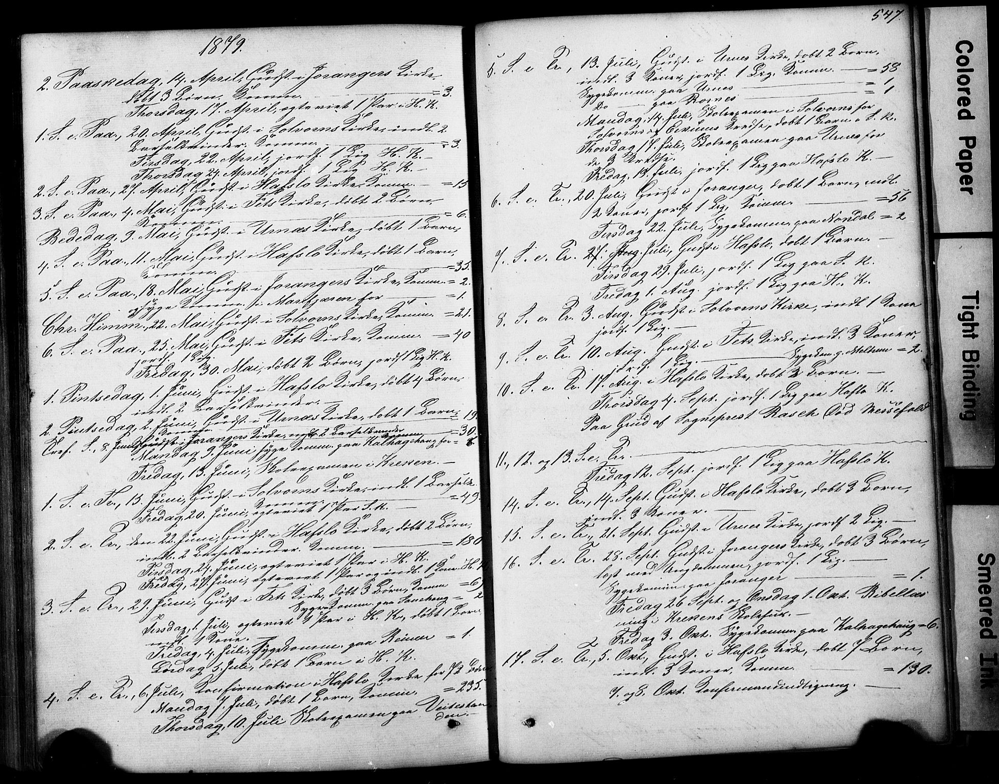 Hafslo sokneprestembete, SAB/A-80301/H/Hab/Haba/L0001: Parish register (copy) no. A 1, 1866-1908, p. 547