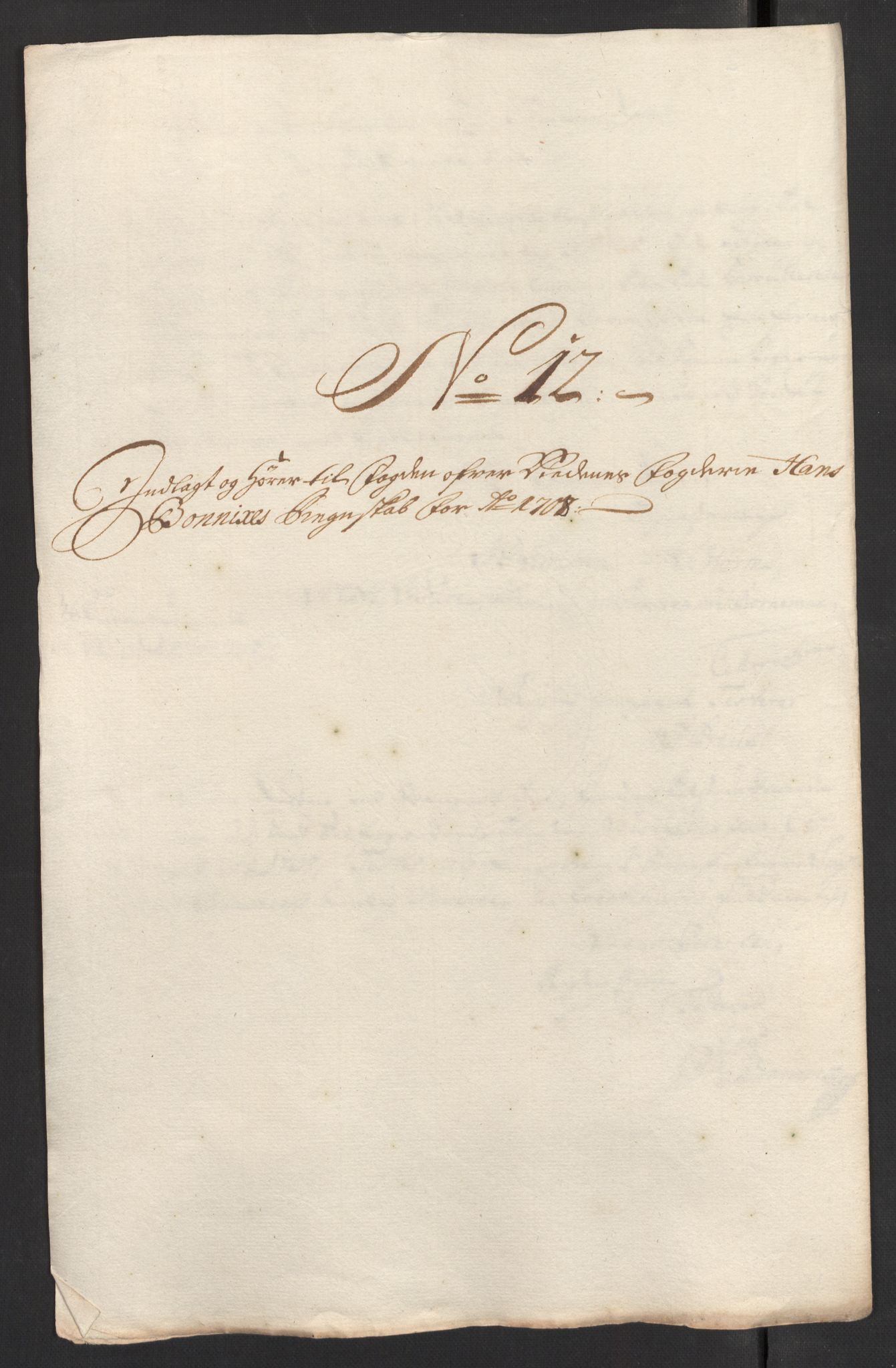 Rentekammeret inntil 1814, Reviderte regnskaper, Fogderegnskap, AV/RA-EA-4092/R39/L2318: Fogderegnskap Nedenes, 1706-1709, p. 291