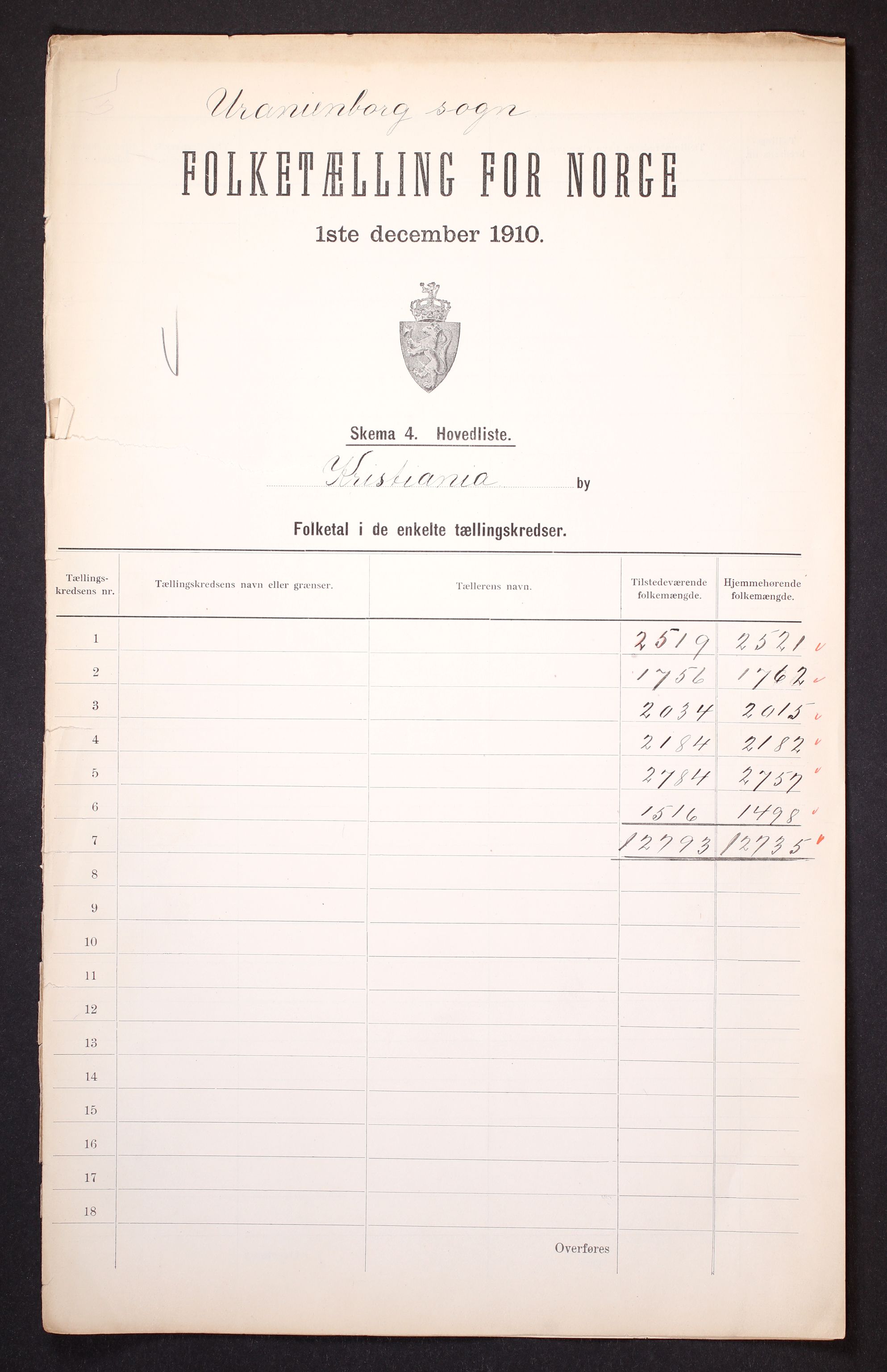 RA, 1910 census for Kristiania, 1910, p. 283