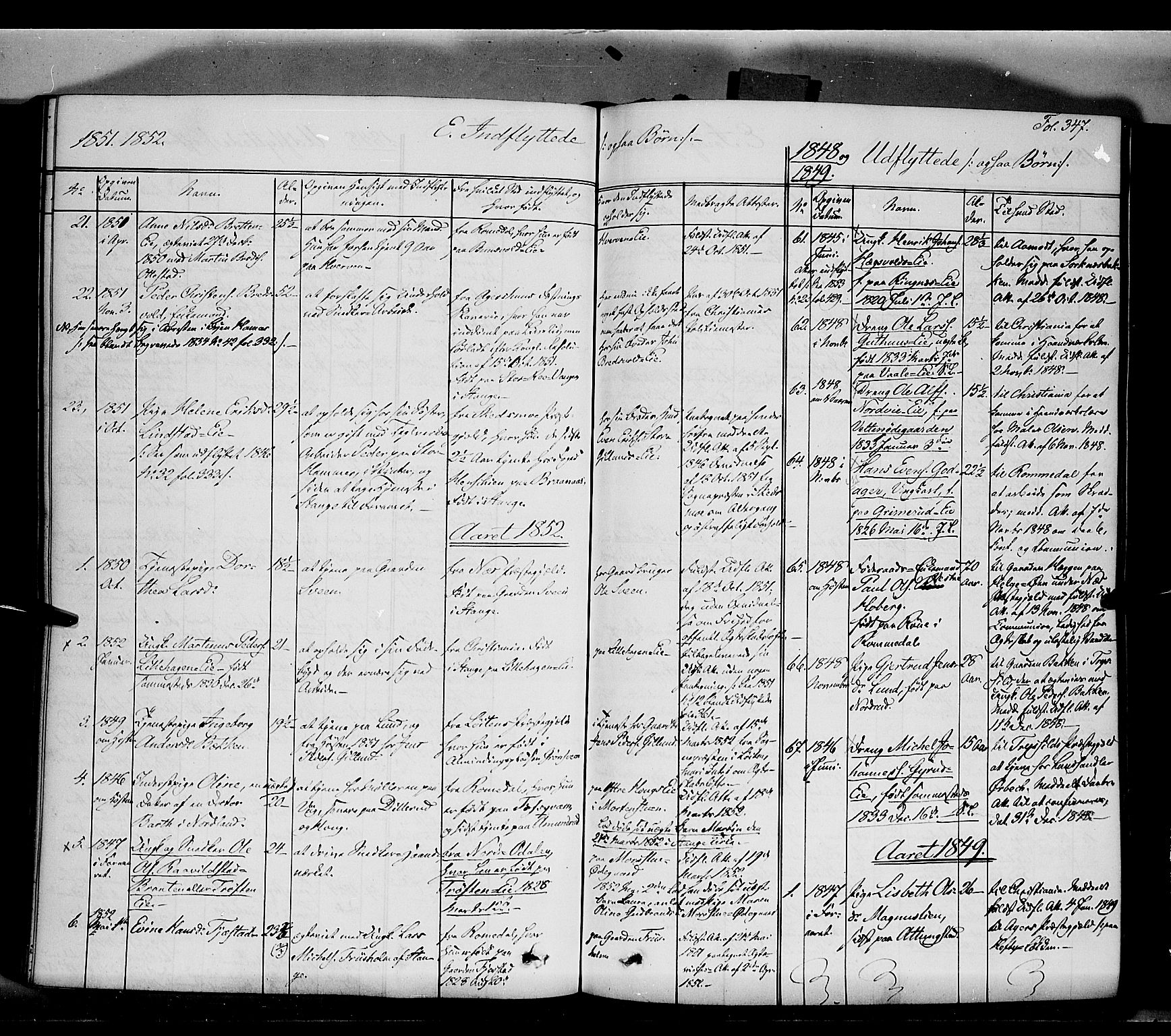 Stange prestekontor, SAH/PREST-002/K/L0011: Parish register (official) no. 11, 1846-1852, p. 347
