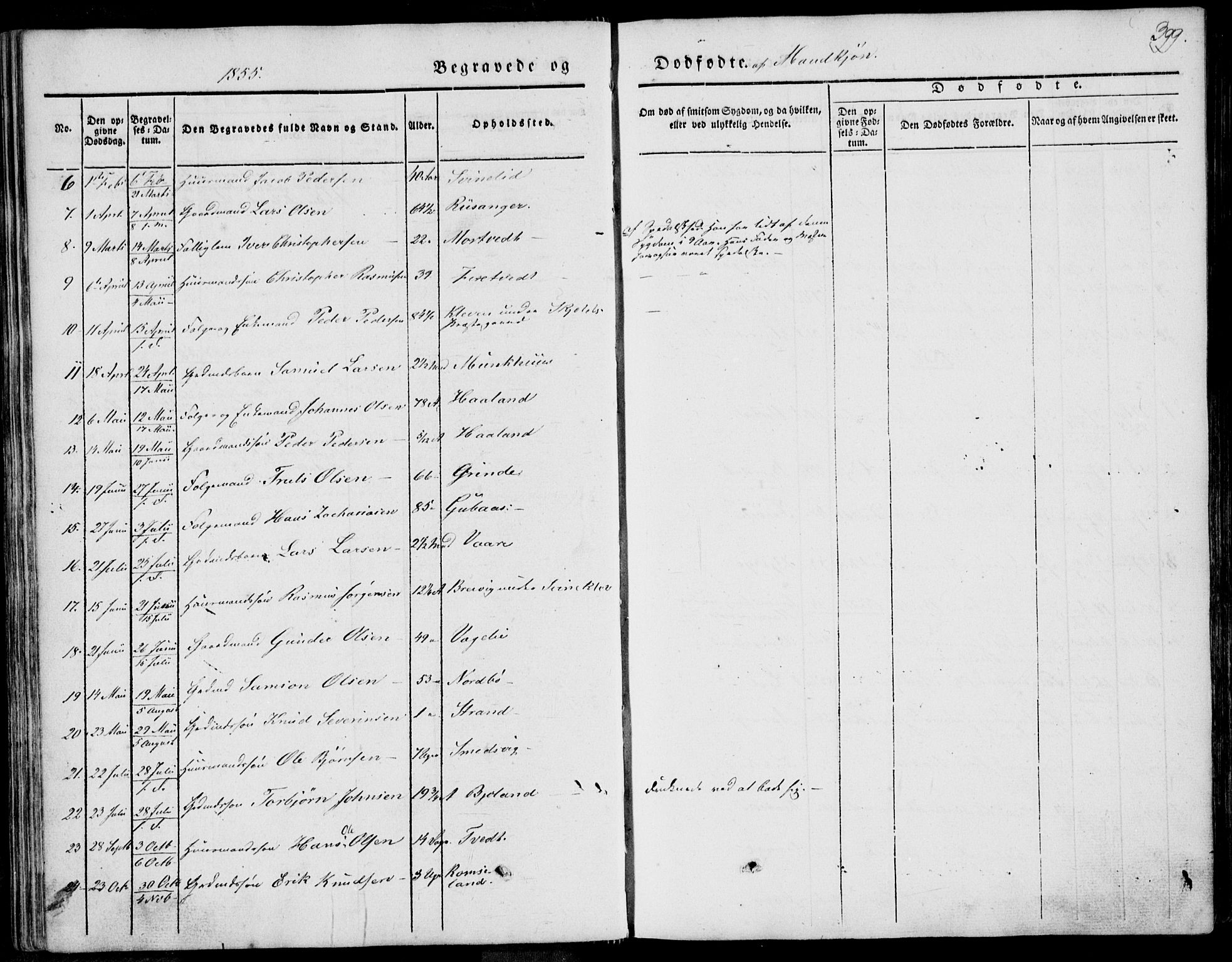 Skjold sokneprestkontor, AV/SAST-A-101847/H/Ha/Haa/L0006: Parish register (official) no. A 6.2, 1835-1858, p. 399