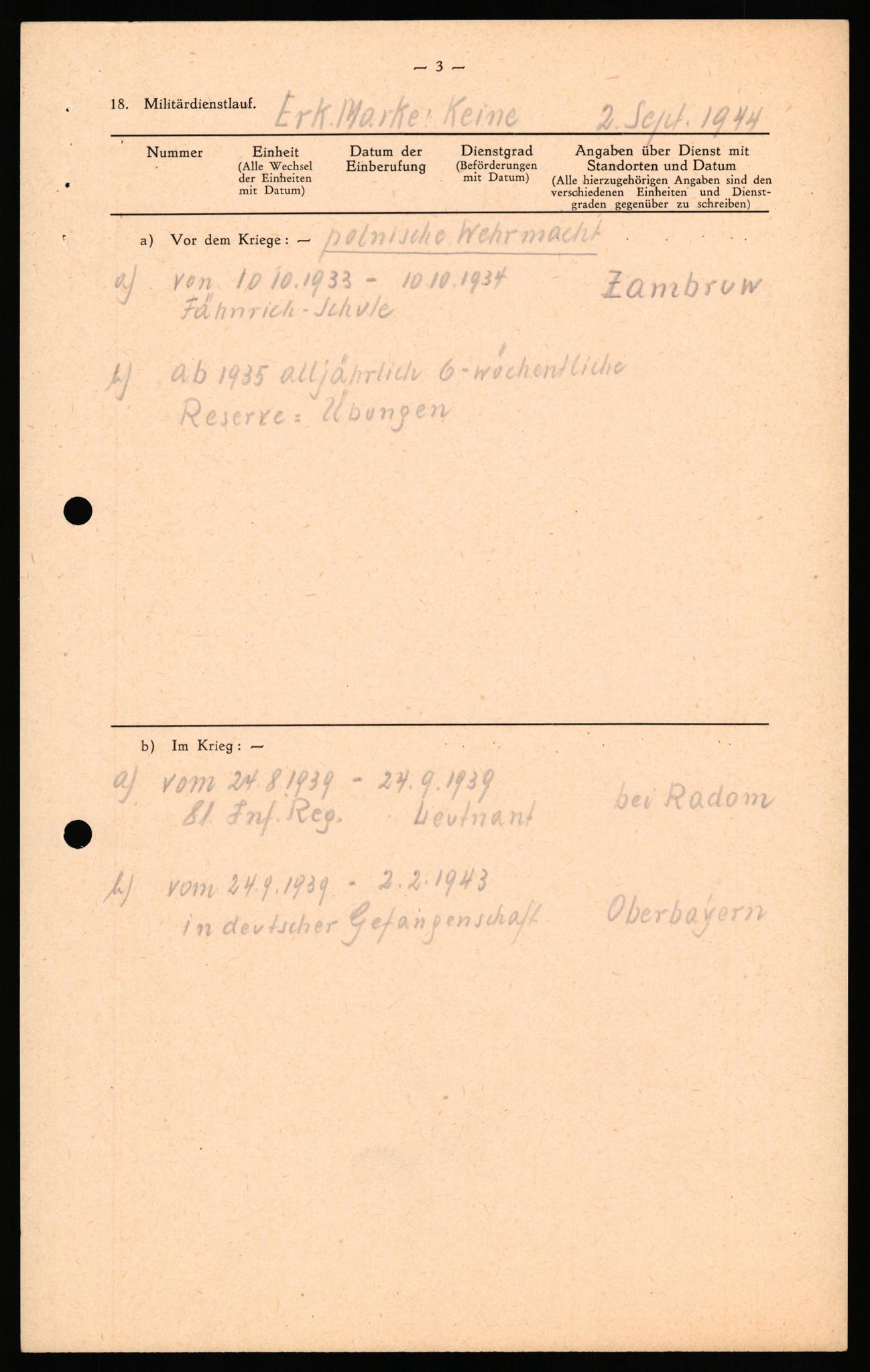 Forsvaret, Forsvarets overkommando II, RA/RAFA-3915/D/Db/L0041: CI Questionaires.  Diverse nasjonaliteter., 1945-1946, p. 38