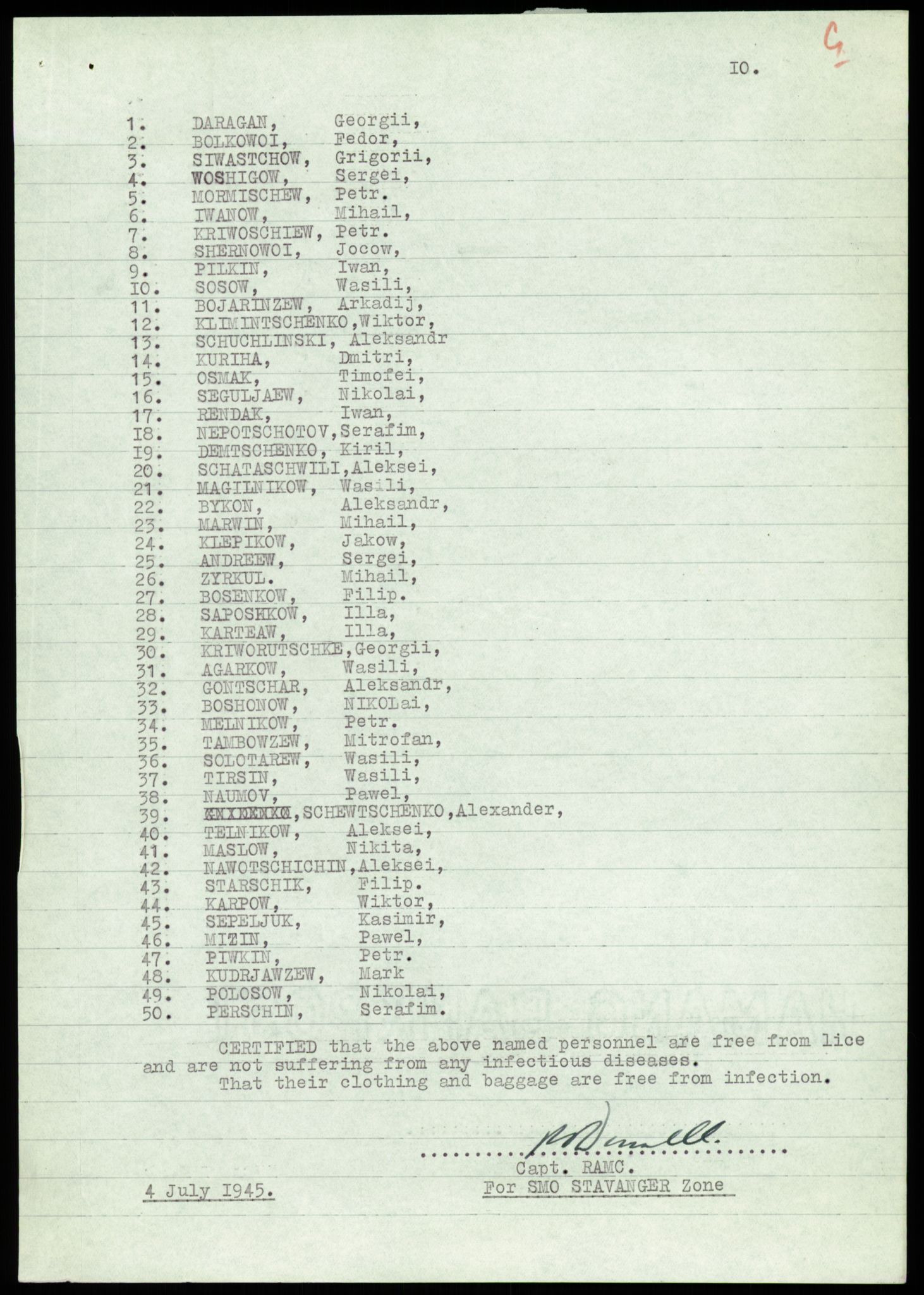 Flyktnings- og fangedirektoratet, Repatrieringskontoret, AV/RA-S-1681/D/Db/L0022: Displaced Persons (DPs) og sivile tyskere, 1945-1948, p. 508