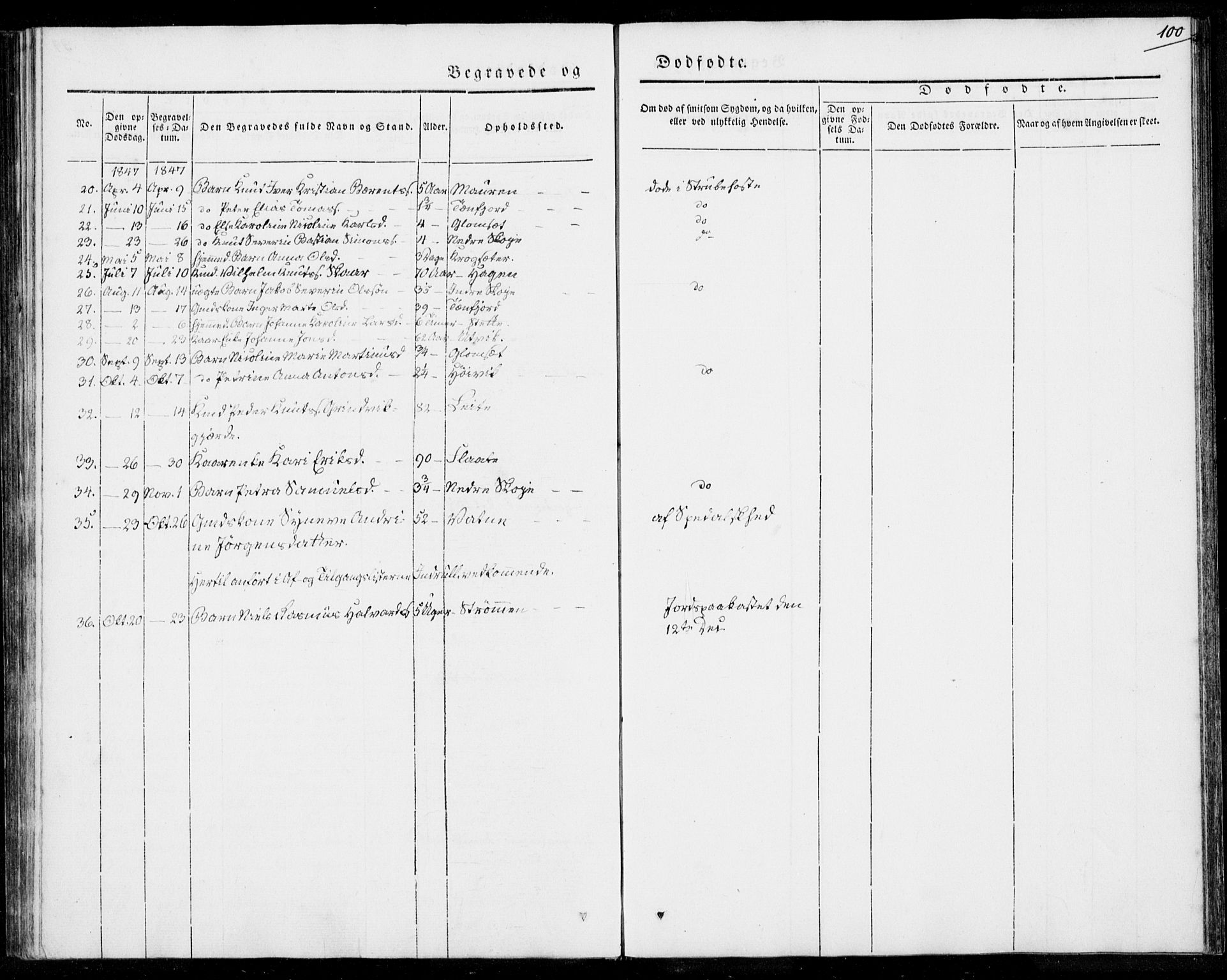 Ministerialprotokoller, klokkerbøker og fødselsregistre - Møre og Romsdal, AV/SAT-A-1454/524/L0352: Parish register (official) no. 524A04, 1838-1847, p. 100