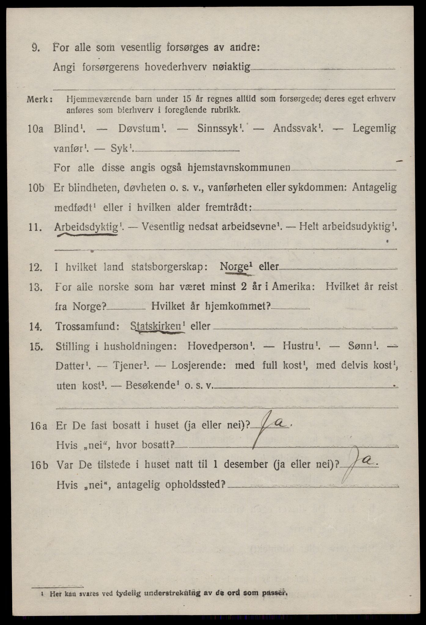 SAST, 1920 census for Skjold, 1920, p. 1999