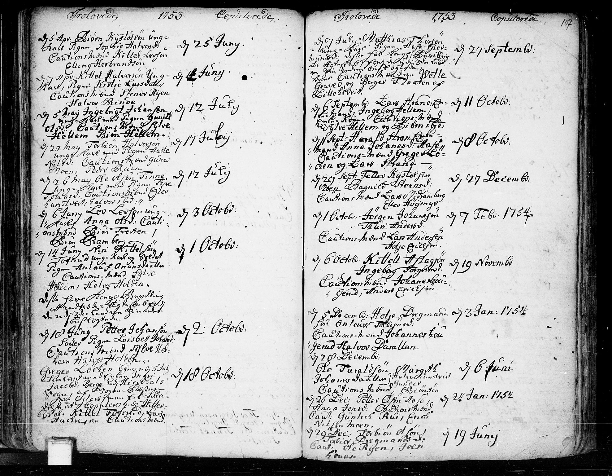 Heddal kirkebøker, SAKO/A-268/F/Fa/L0003: Parish register (official) no. I 3, 1723-1783, p. 107