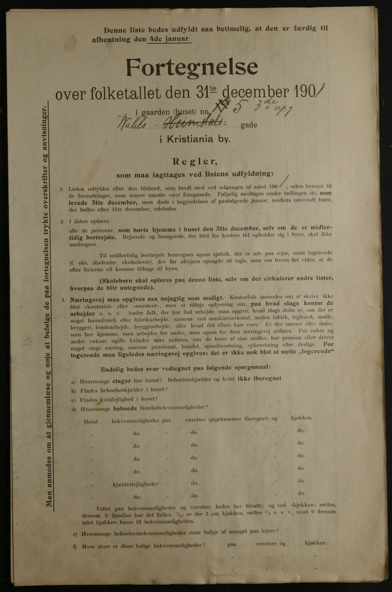 OBA, Municipal Census 1901 for Kristiania, 1901, p. 18649