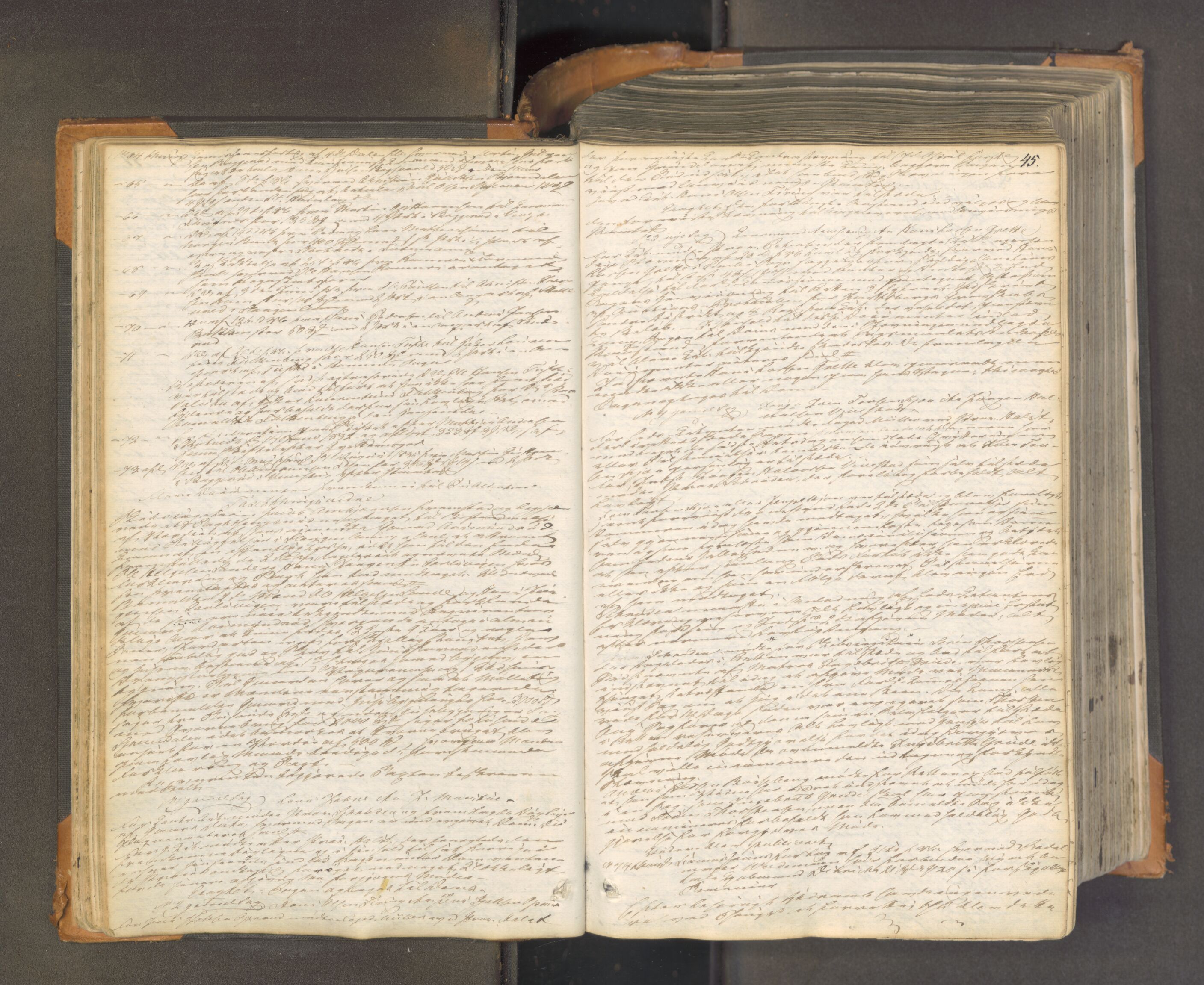 Søndre Jarlsberg sorenskriveri, AV/SAKO-A-129/F/Fa/L0033: Tingbok, 1837-1845, p. 44b-45a