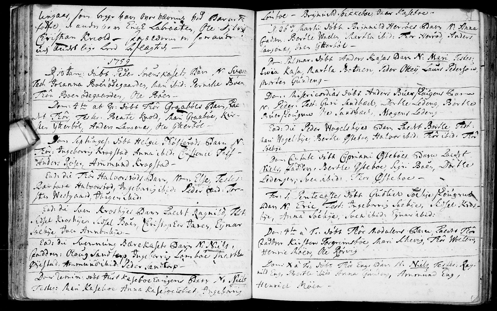 Aremark prestekontor Kirkebøker, AV/SAO-A-10899/F/Fb/L0002: Parish register (official) no.  II 2, 1745-1795, p. 51