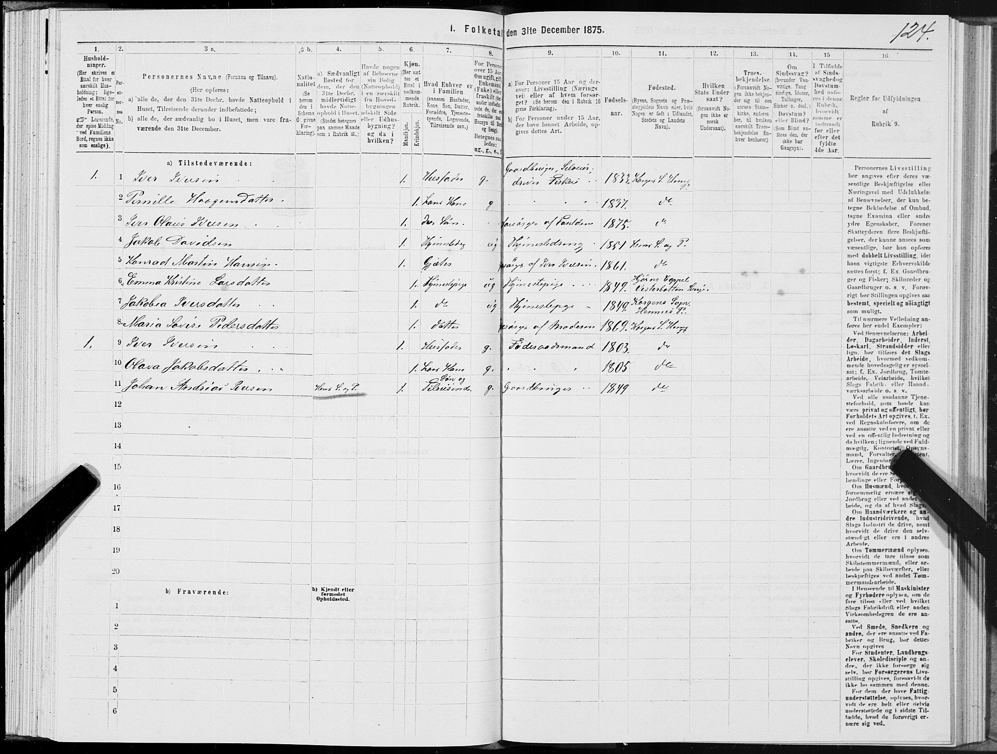 SAT, 1875 census for 1832P Hemnes, 1875, p. 4124