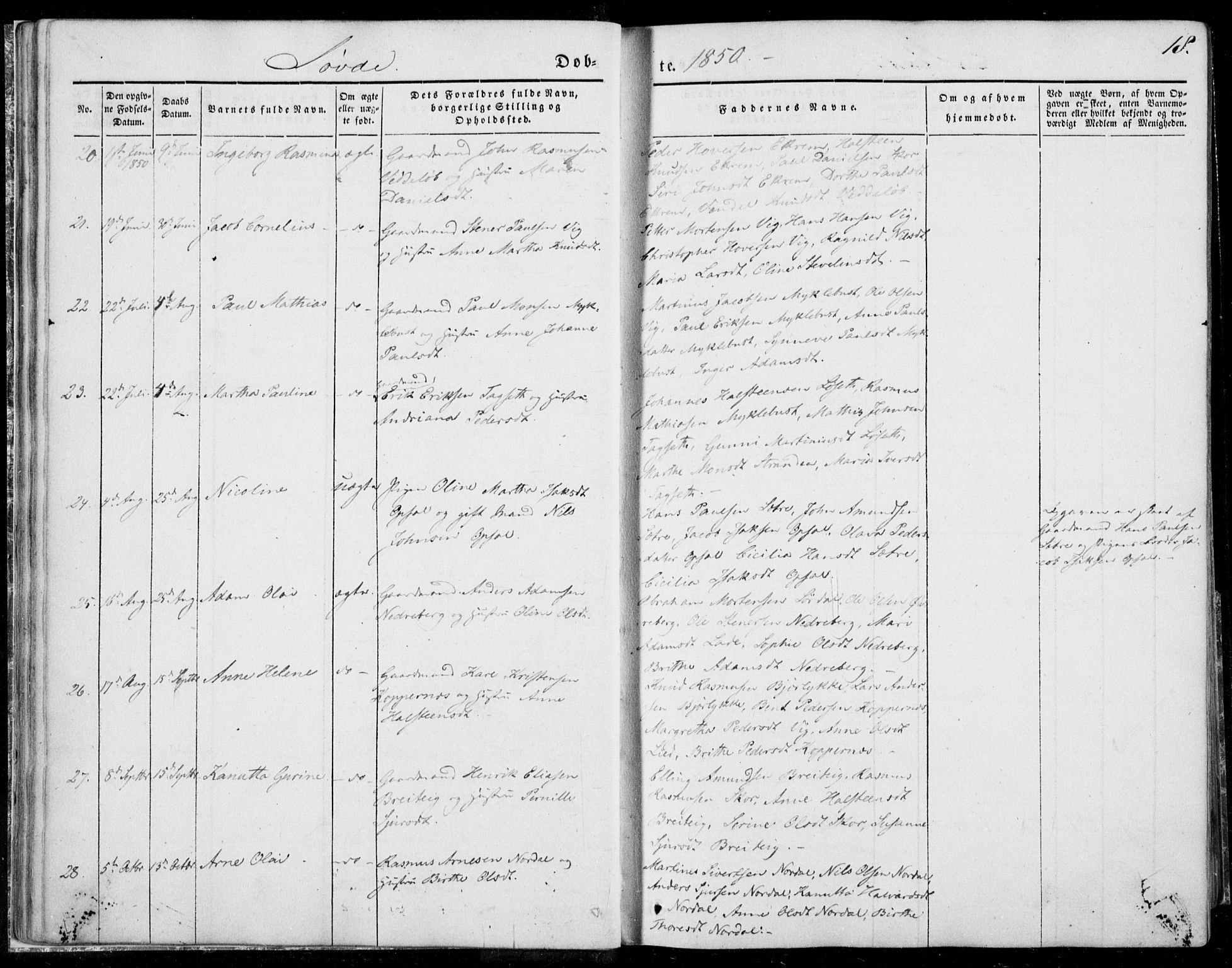 Ministerialprotokoller, klokkerbøker og fødselsregistre - Møre og Romsdal, SAT/A-1454/502/L0023: Parish register (official) no. 502A01, 1844-1873, p. 18