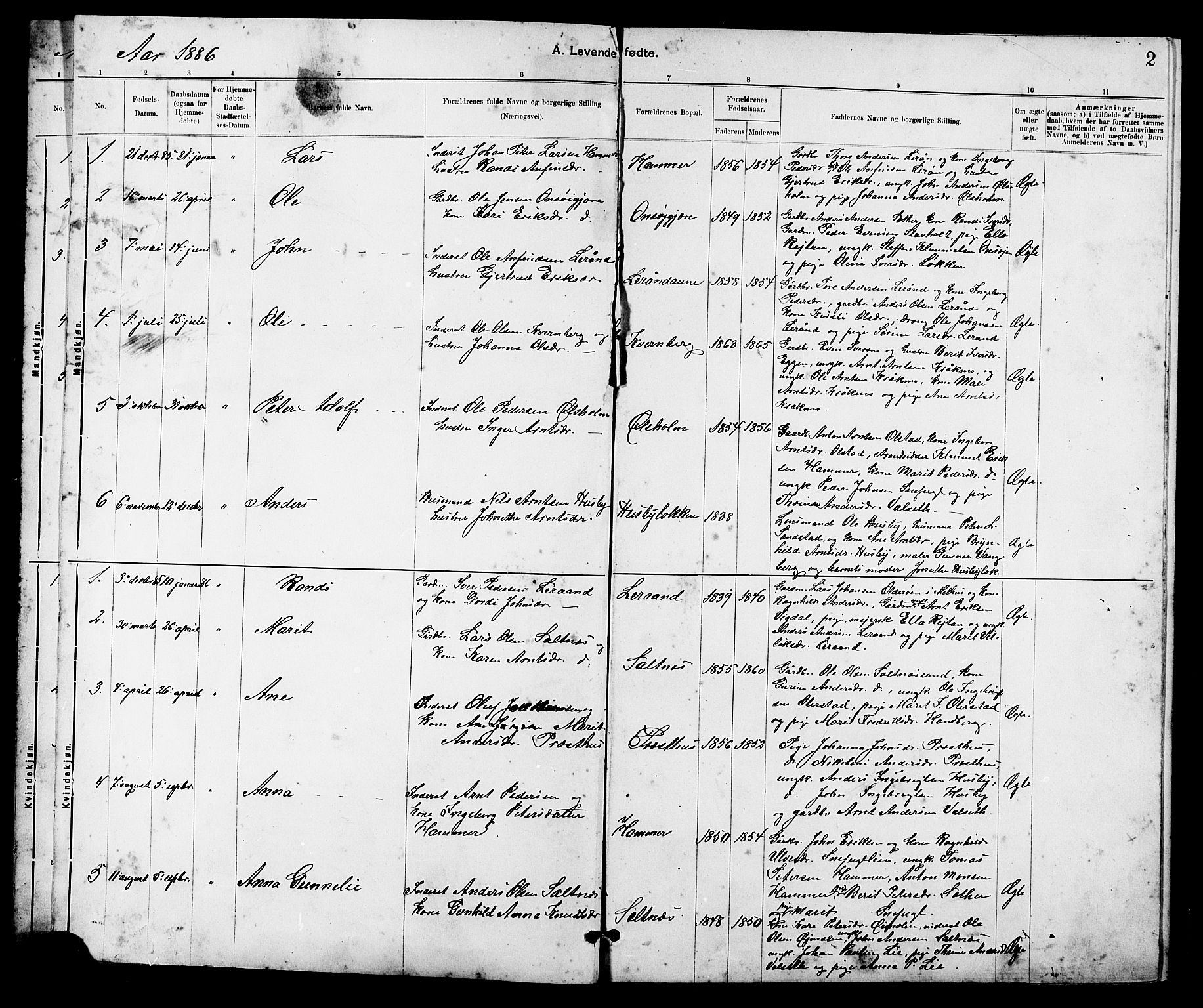 Ministerialprotokoller, klokkerbøker og fødselsregistre - Sør-Trøndelag, SAT/A-1456/666/L0790: Parish register (copy) no. 666C03, 1885-1908, p. 2