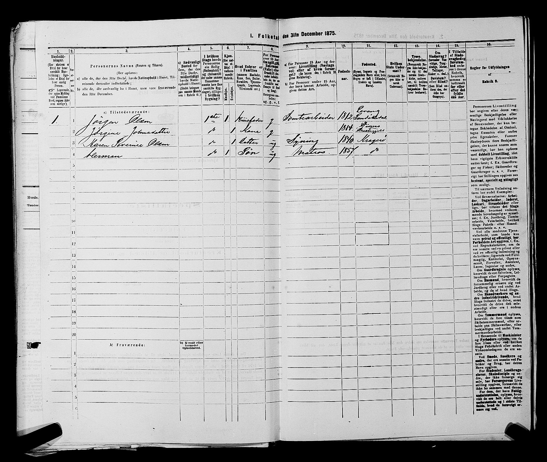 SAKO, 1875 census for 0801P Kragerø, 1875, p. 622