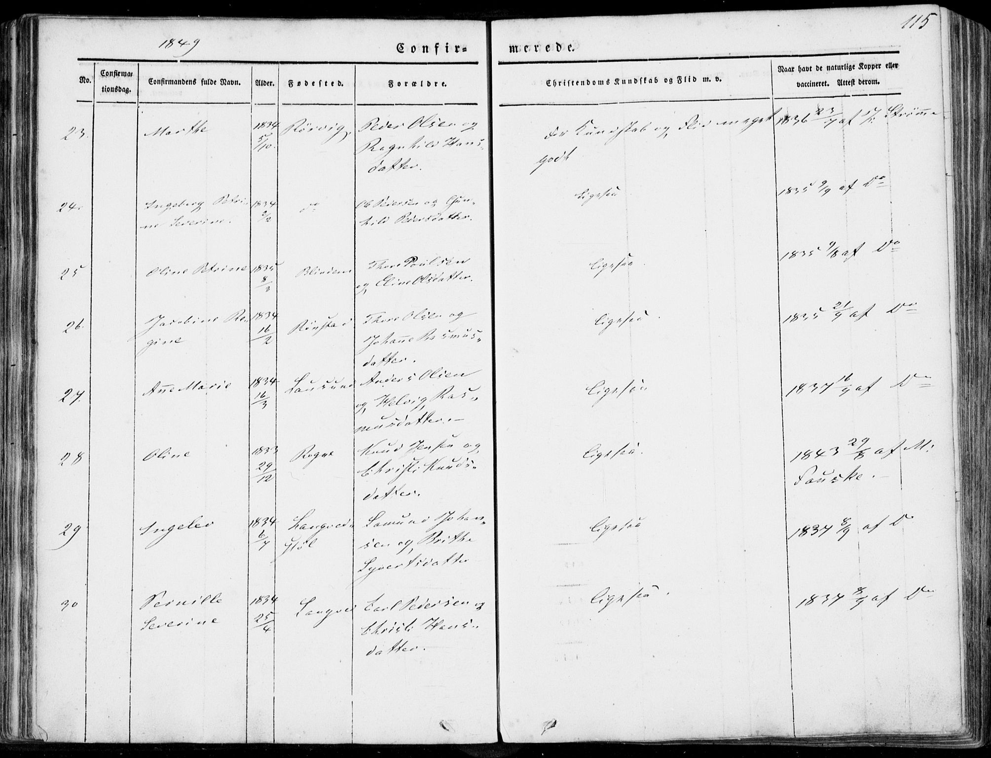 Ministerialprotokoller, klokkerbøker og fødselsregistre - Møre og Romsdal, AV/SAT-A-1454/536/L0497: Parish register (official) no. 536A06, 1845-1865, p. 115