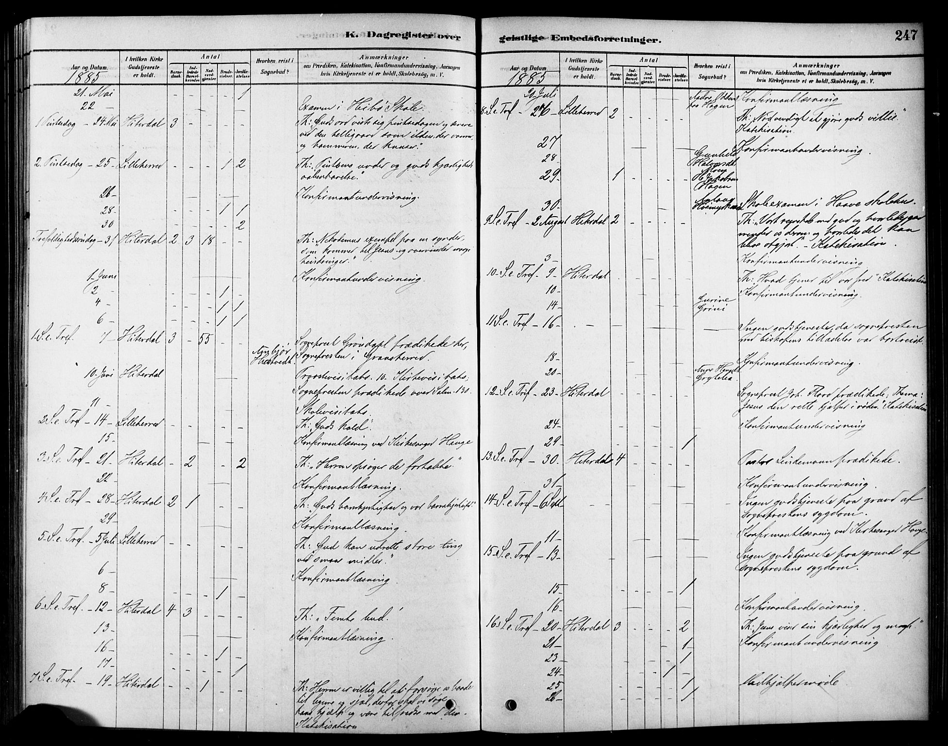 Heddal kirkebøker, SAKO/A-268/F/Fa/L0009: Parish register (official) no. I 9, 1878-1903, p. 247
