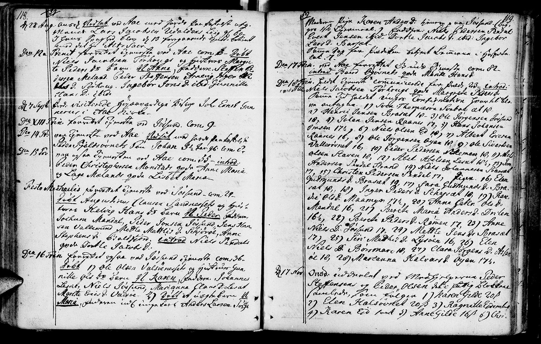 Ministerialprotokoller, klokkerbøker og fødselsregistre - Sør-Trøndelag, AV/SAT-A-1456/655/L0672: Parish register (official) no. 655A01, 1750-1779, p. 118-119
