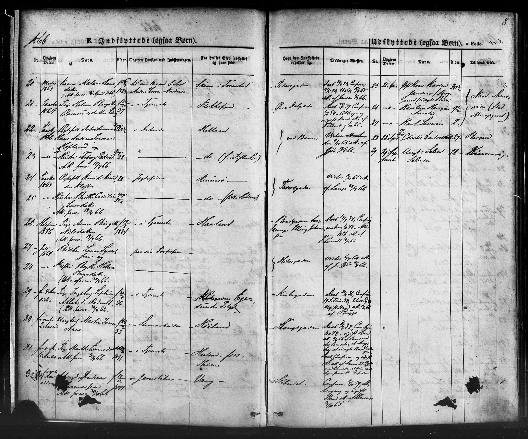 St. Petri sokneprestkontor, AV/SAST-A-101813/001/30/30BA/L0006: Parish register (official) no. A 6, 1863-1878, p. 8