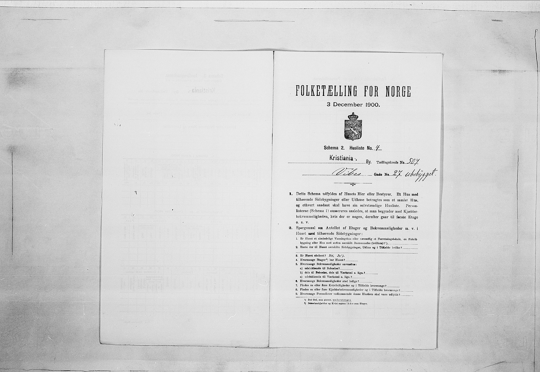 SAO, 1900 census for Kristiania, 1900, p. 112684