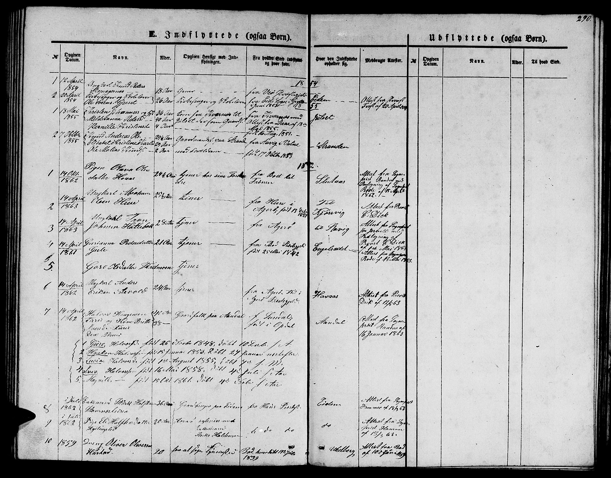 Ministerialprotokoller, klokkerbøker og fødselsregistre - Møre og Romsdal, SAT/A-1454/565/L0753: Parish register (copy) no. 565C02, 1845-1870, p. 289