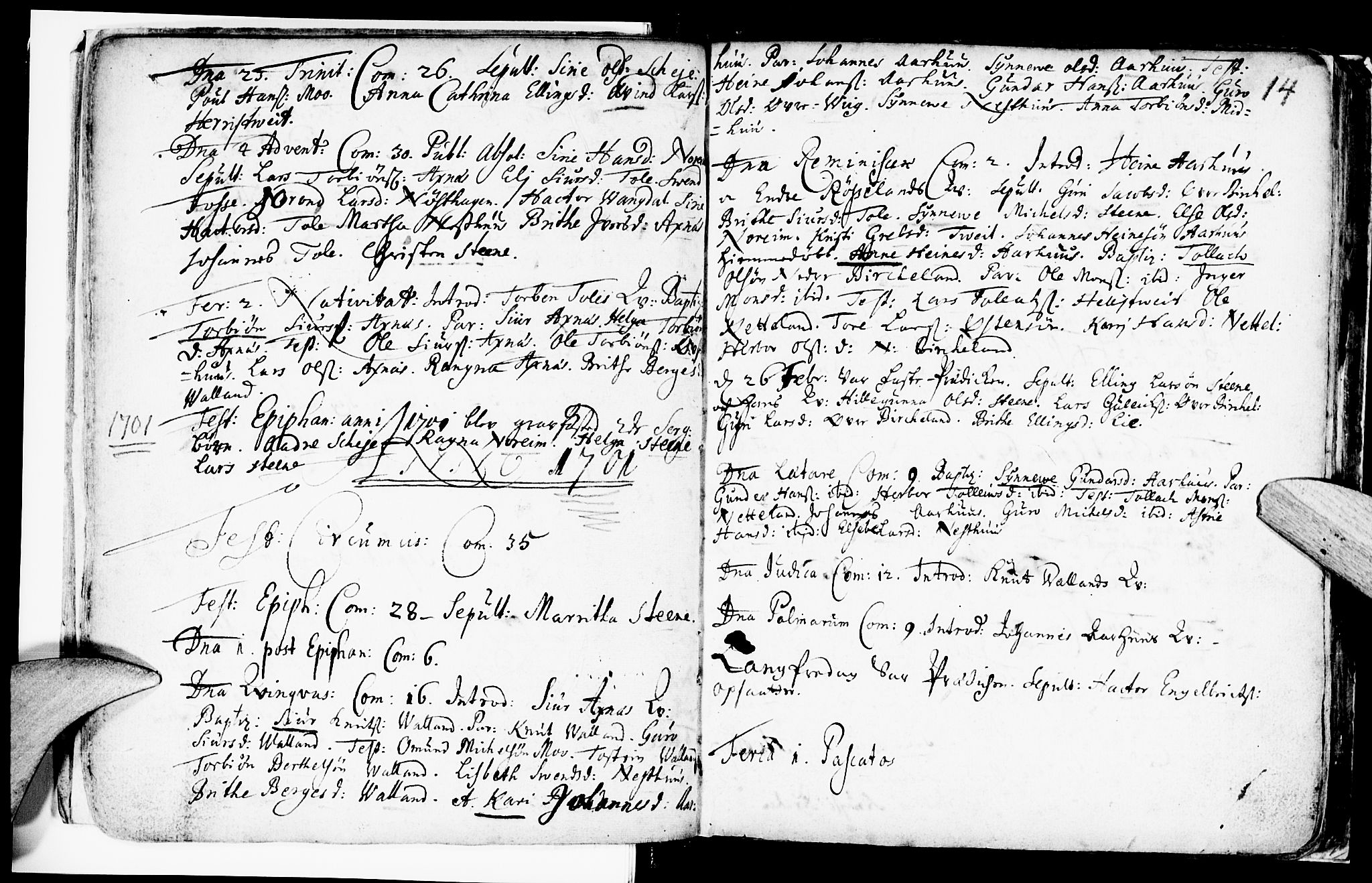 Kvam sokneprestembete, AV/SAB-A-76201/H/Haa: Parish register (official) no. A 2, 1696-1741, p. 14