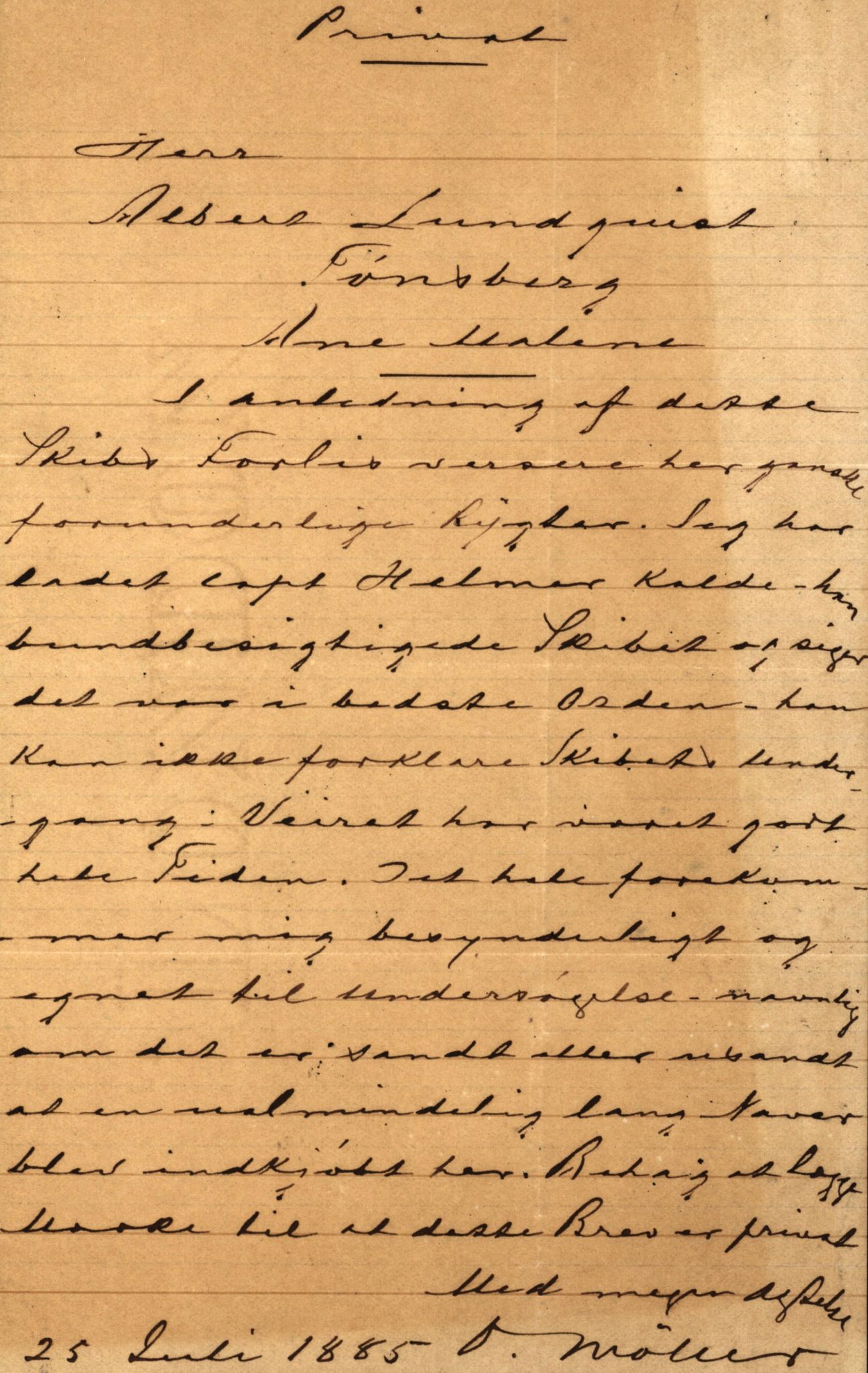 Pa 63 - Østlandske skibsassuranceforening, VEMU/A-1079/G/Ga/L0018/0002: Havaridokumenter / Anne Malene, Væni, Øgir, Fredrikke, Fredrik Stang, 1885, p. 26