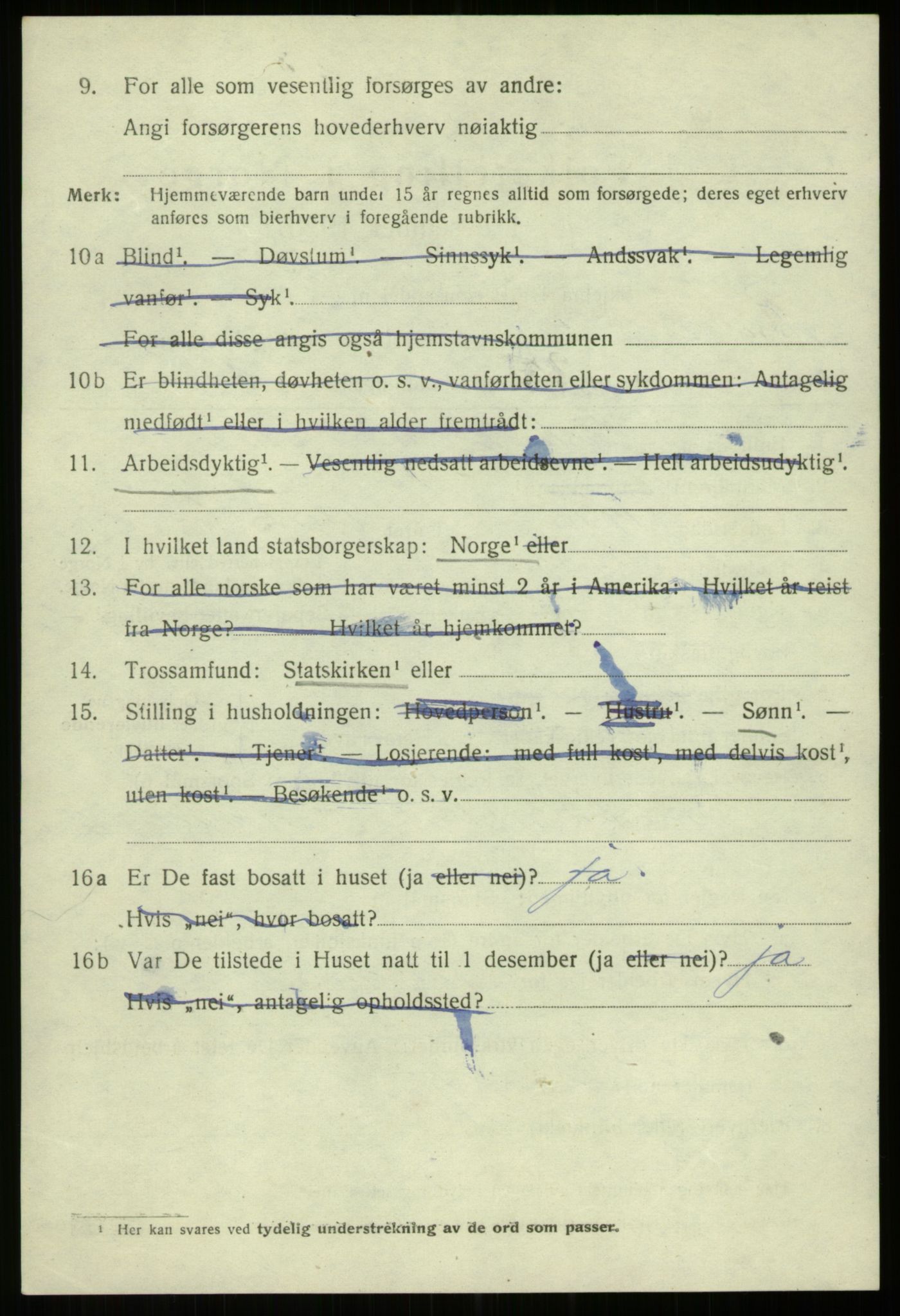 SAB, 1920 census for Bergen, 1920, p. 202033