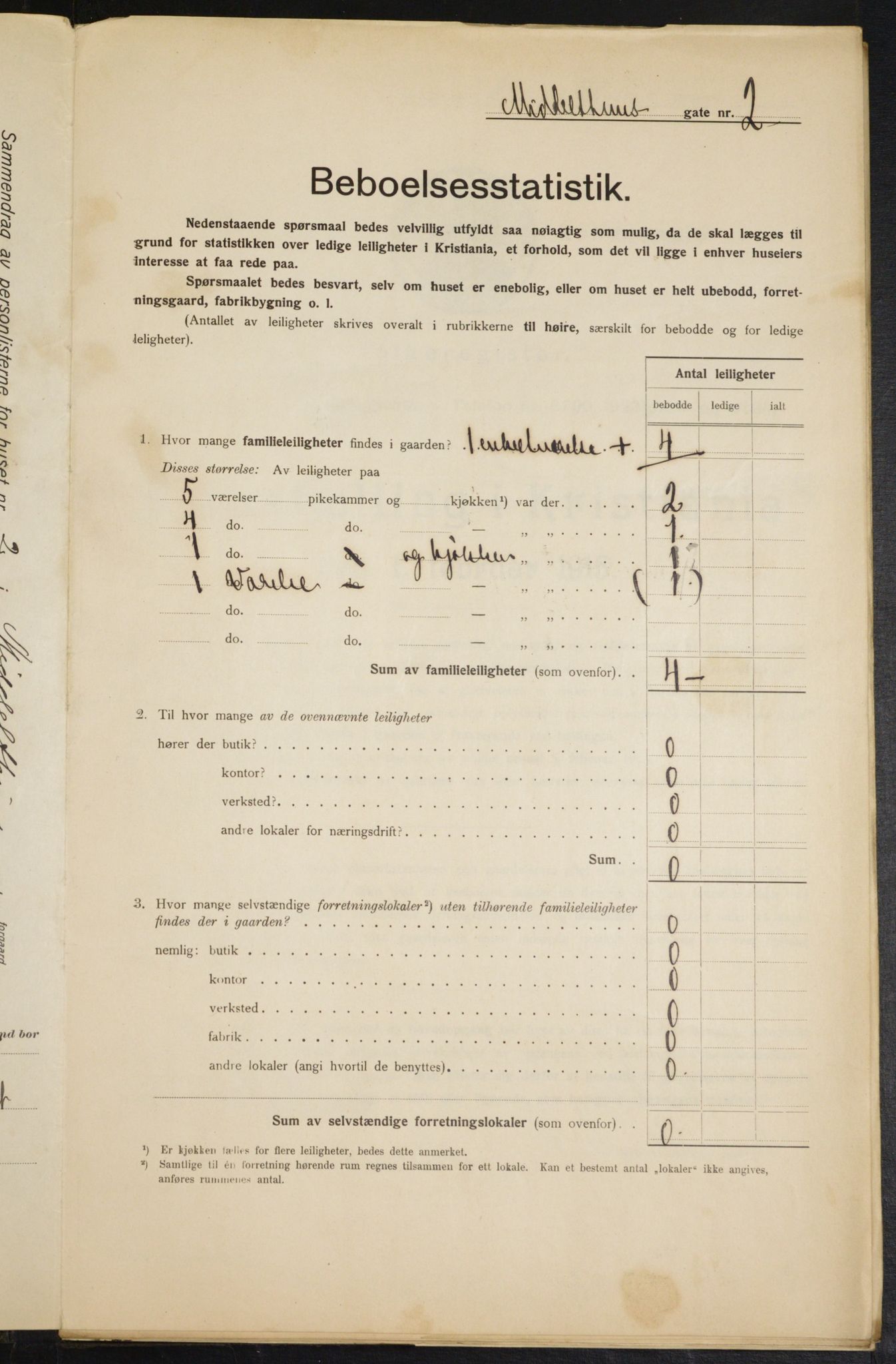 OBA, Municipal Census 1915 for Kristiania, 1915, p. 64725