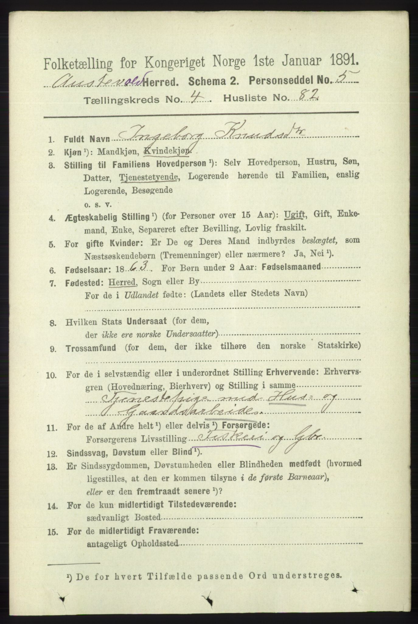 RA, 1891 census for 1244 Austevoll, 1891, p. 1907