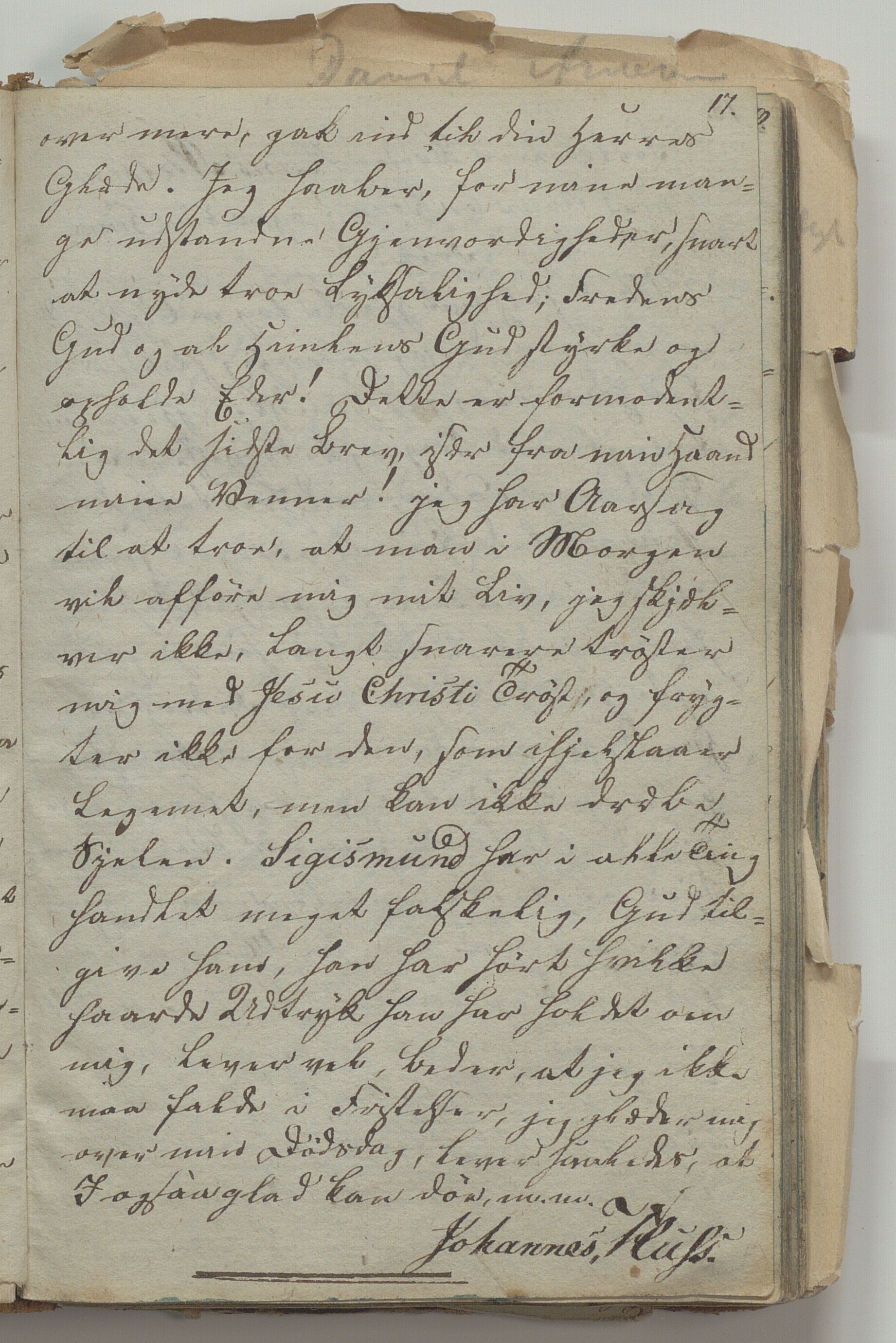 Heggtveitsamlingen, TMF/A-1007/H/L0045/0003: Brev, kopibøker, biografiske opptegnelser etc. / "Peter Andersen" - Kopibok., 1816-1829, p. 17