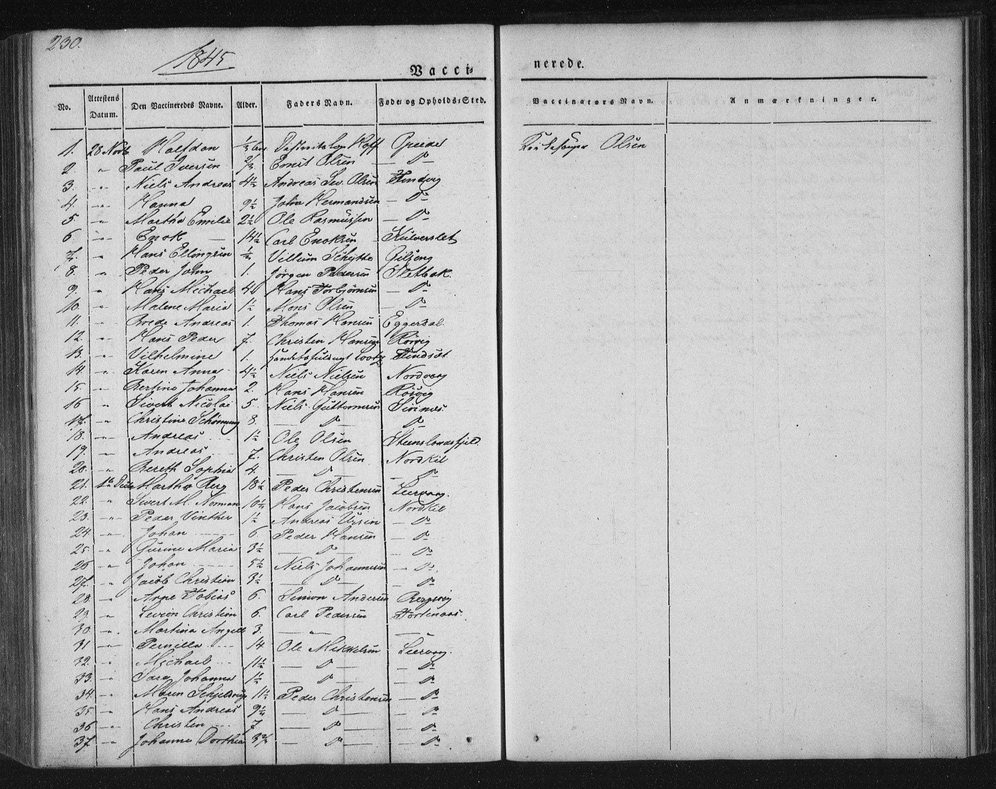 Ministerialprotokoller, klokkerbøker og fødselsregistre - Nordland, AV/SAT-A-1459/859/L0843: Parish register (official) no. 859A03, 1840-1848, p. 230