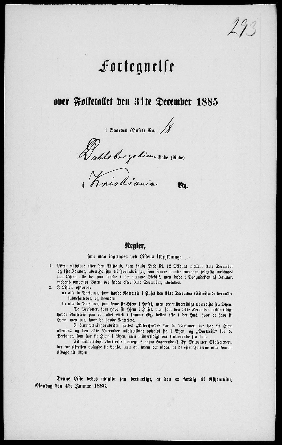 RA, 1885 census for 0301 Kristiania, 1885, p. 6331