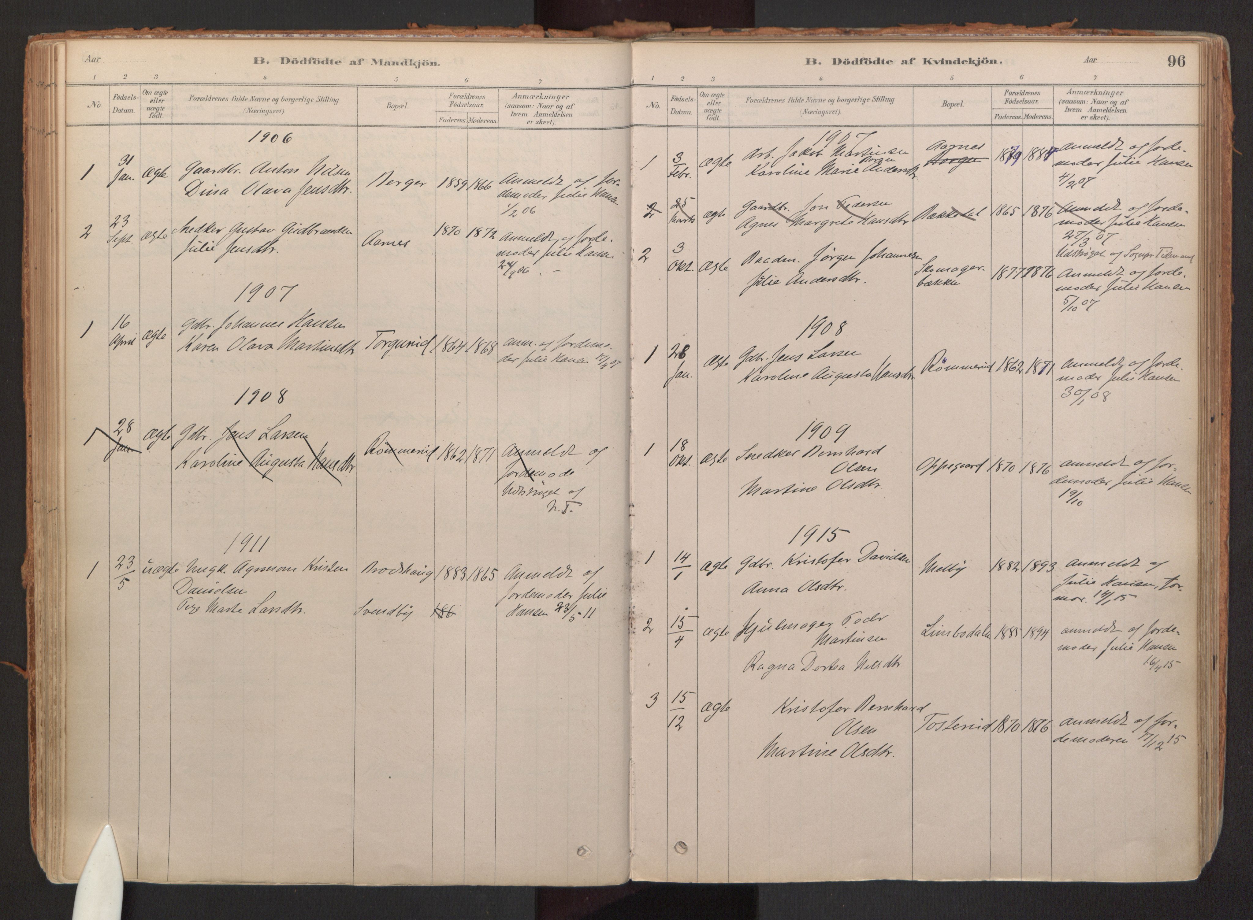 Hurdal prestekontor Kirkebøker, SAO/A-10889/F/Fb/L0003: Parish register (official) no. II 3, 1878-1920, p. 96