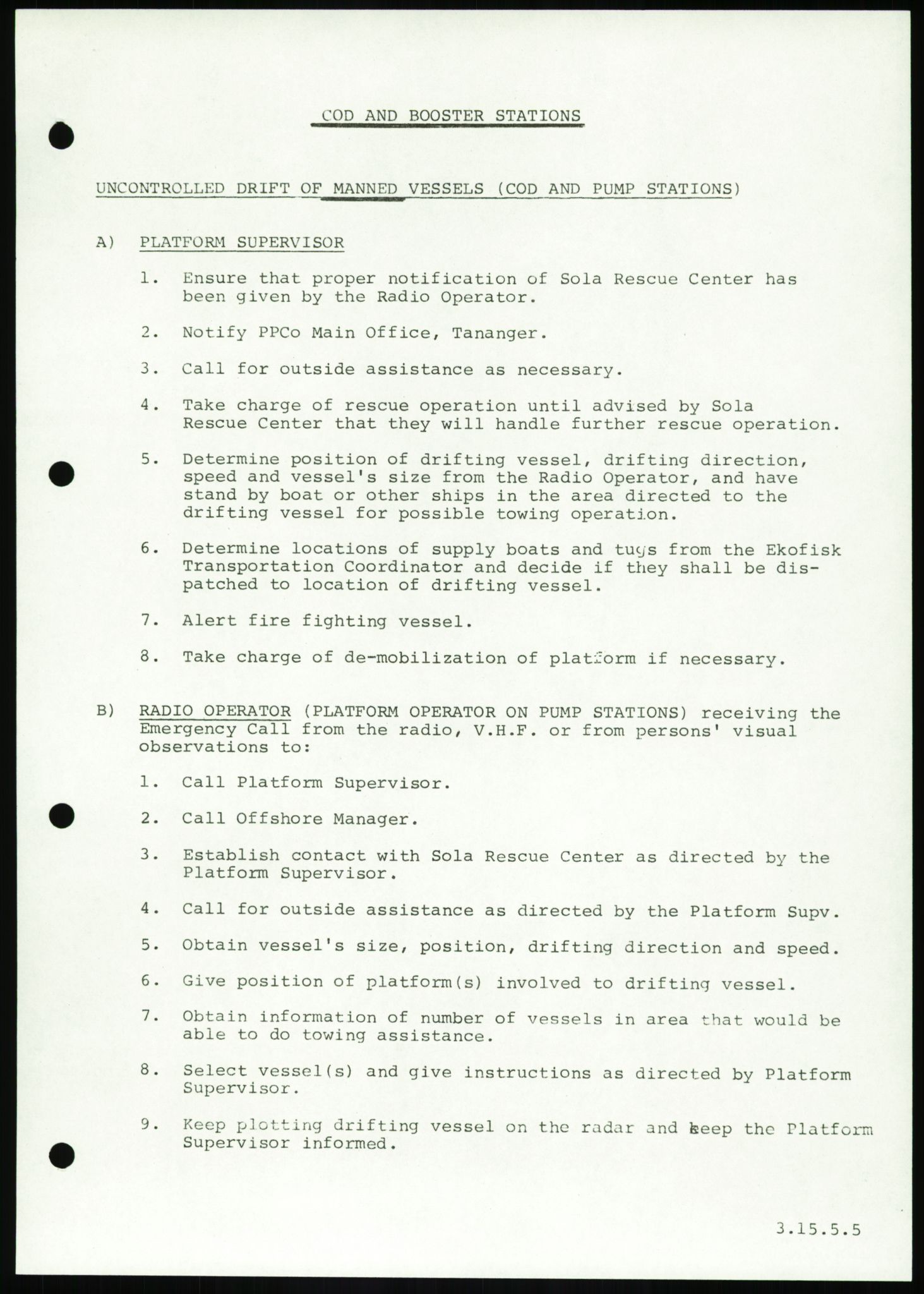 Justisdepartementet, Granskningskommisjonen ved Alexander Kielland-ulykken 27.3.1980, AV/RA-S-1165/D/L0016: O Beredskapsplaner (Doku.liste + O1-O3 av 3), 1980-1981, p. 252