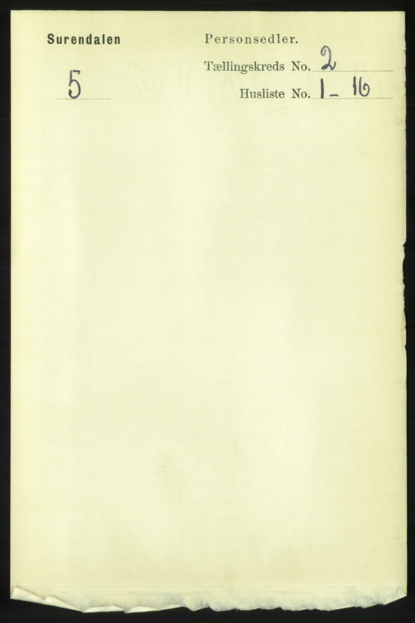 RA, 1891 census for 1566 Surnadal, 1891, p. 508