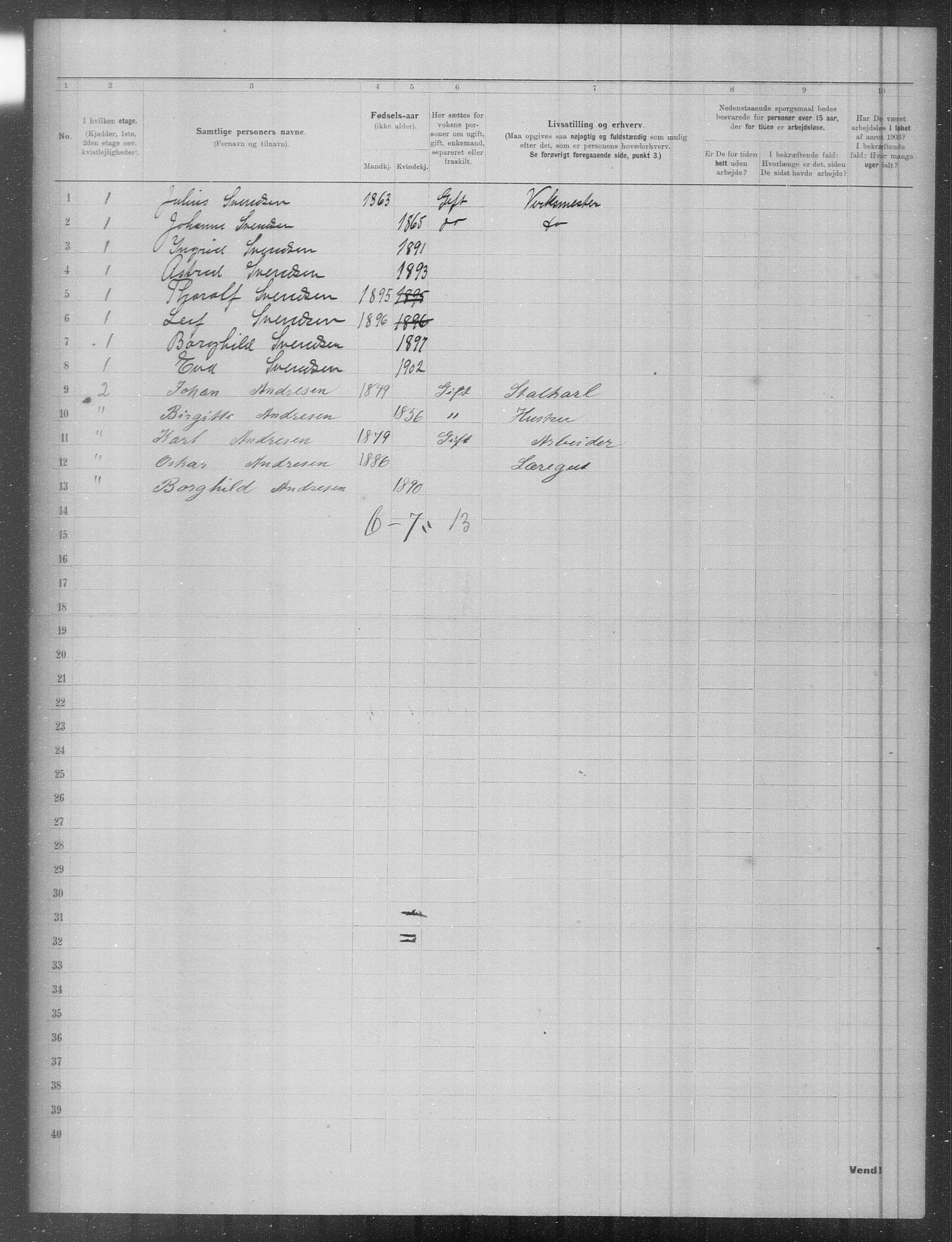 OBA, Municipal Census 1903 for Kristiania, 1903, p. 4390