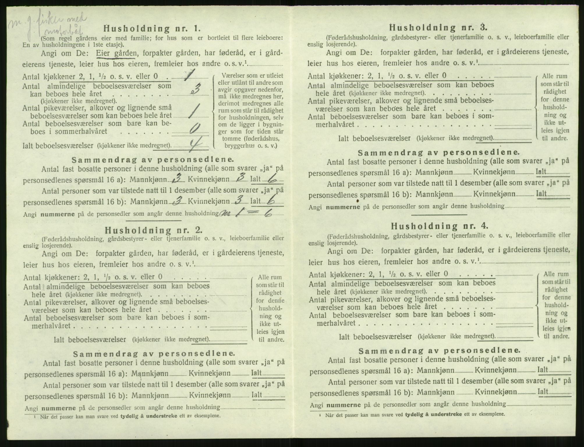 SAT, 1920 census for Ulstein, 1920, p. 167