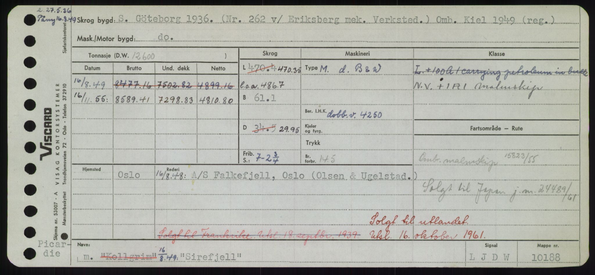 Sjøfartsdirektoratet med forløpere, Skipsmålingen, AV/RA-S-1627/H/Hd/L0033: Fartøy, Sevi-Sjø, p. 253