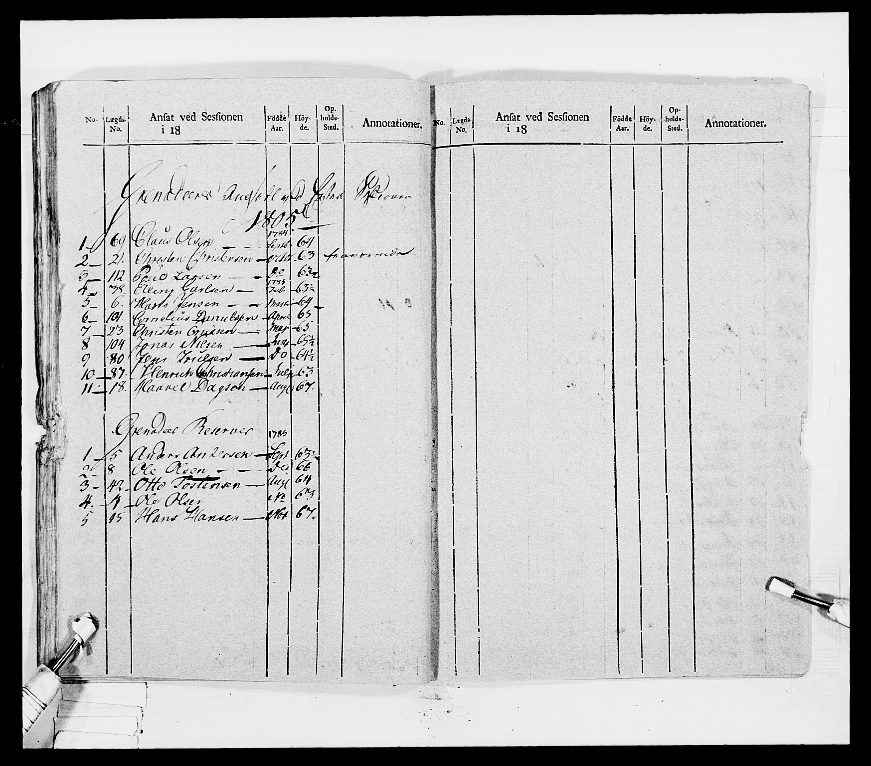 Generalitets- og kommissariatskollegiet, Det kongelige norske kommissariatskollegium, AV/RA-EA-5420/E/Eh/L0041: 1. Akershusiske nasjonale infanteriregiment, 1804-1808, p. 93