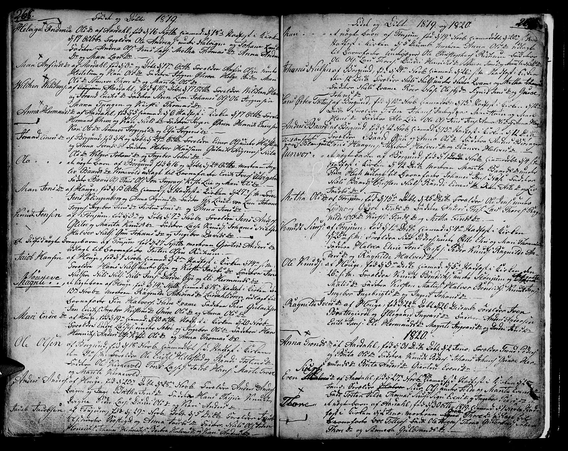 Lærdal sokneprestembete, AV/SAB-A-81201: Parish register (official) no. A 4, 1805-1821, p. 268-269