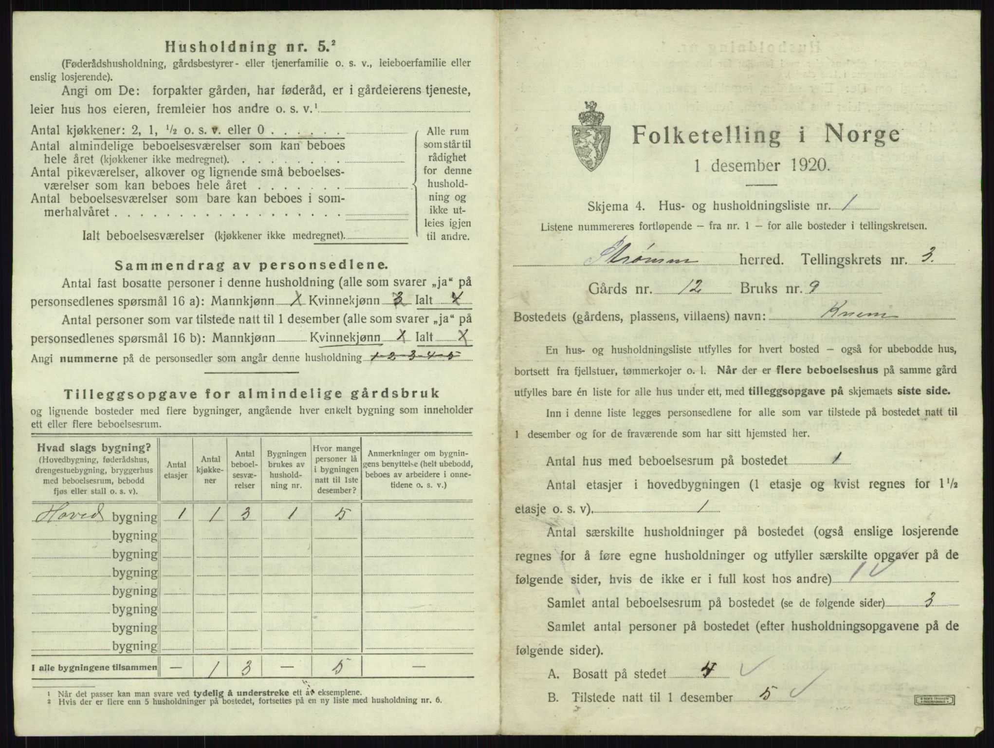 SAKO, 1920 census for Strømm, 1920, p. 230