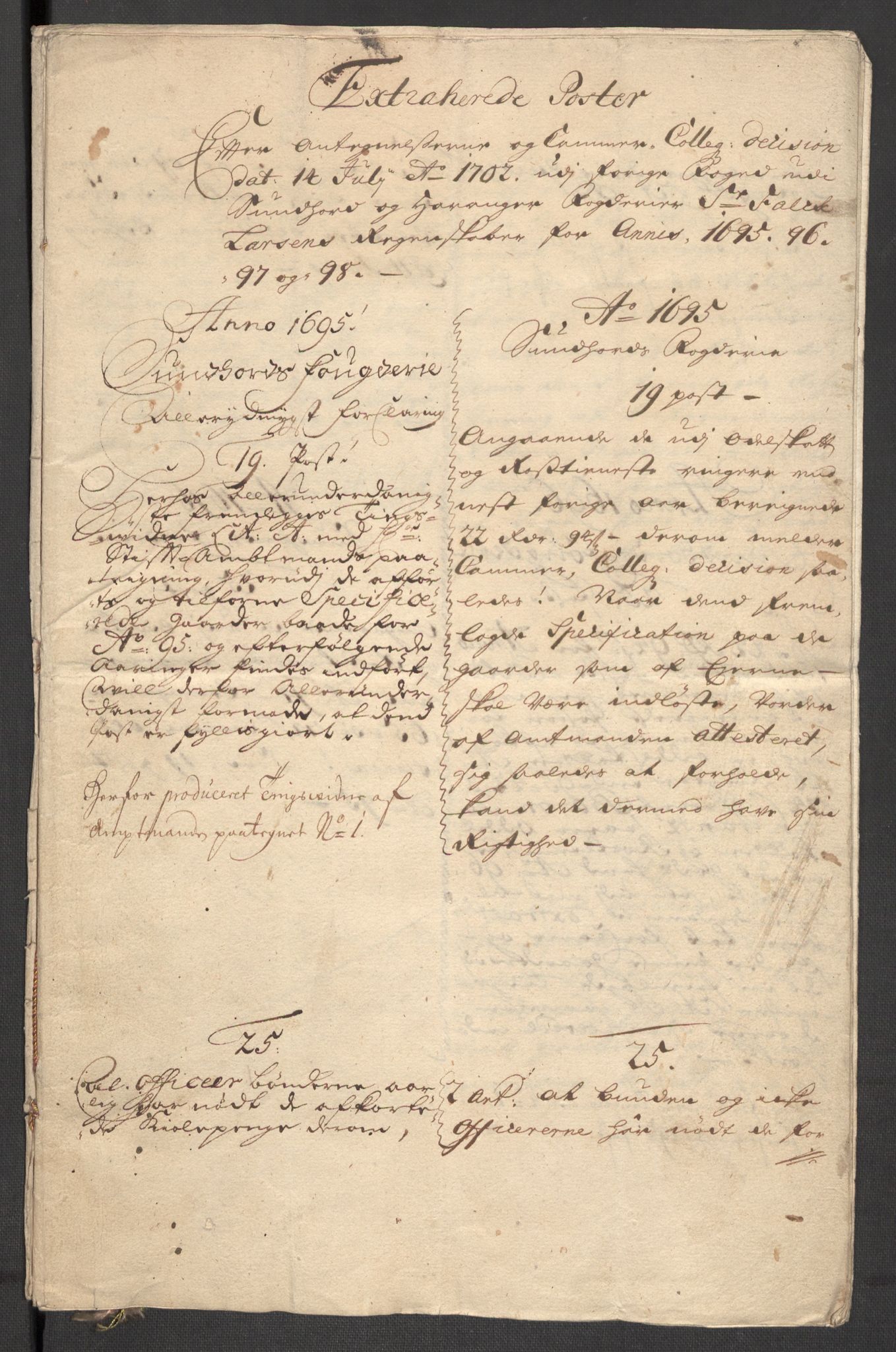 Rentekammeret inntil 1814, Reviderte regnskaper, Fogderegnskap, AV/RA-EA-4092/R48/L2977: Fogderegnskap Sunnhordland og Hardanger, 1697-1698, p. 624