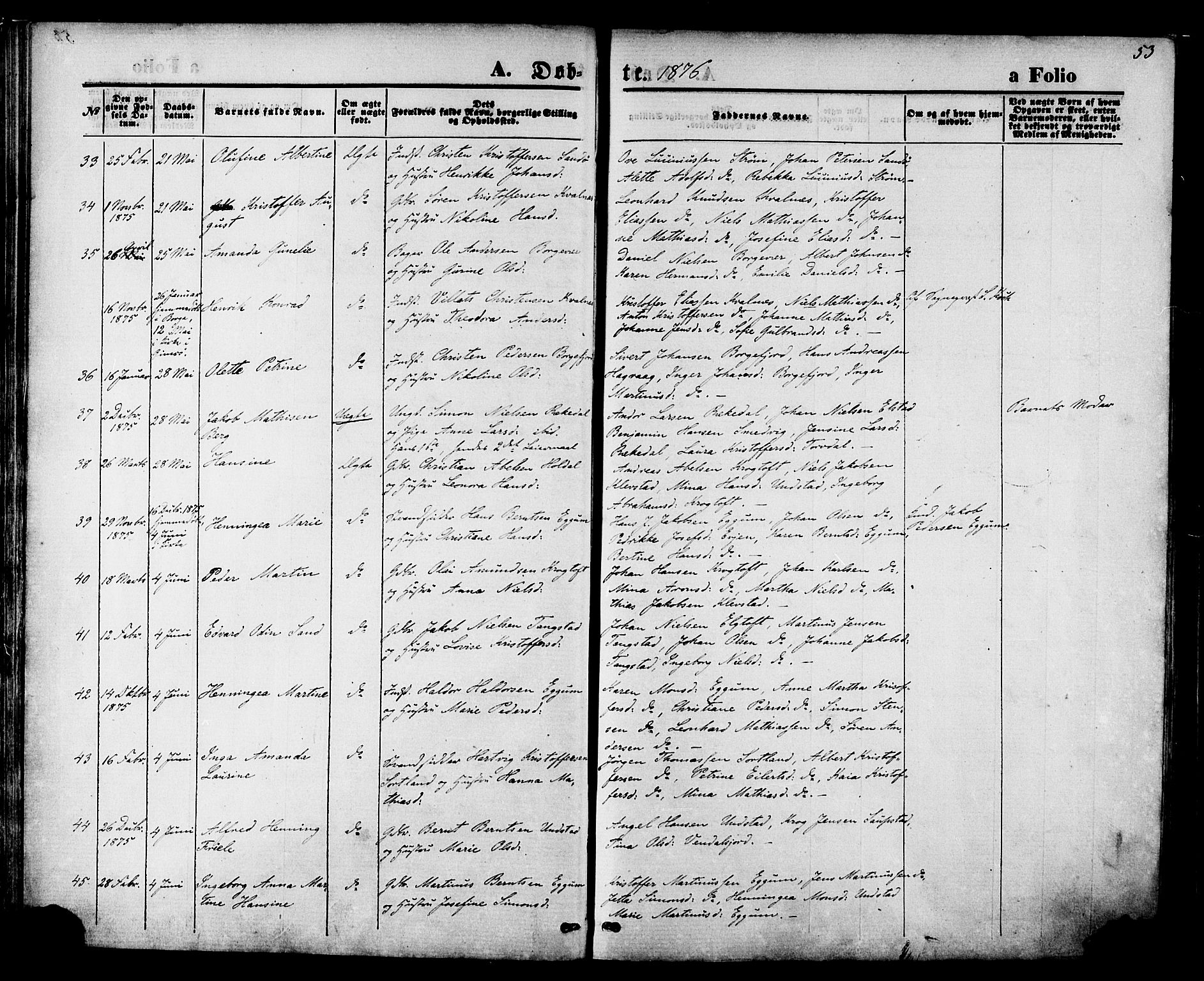 Ministerialprotokoller, klokkerbøker og fødselsregistre - Nordland, SAT/A-1459/880/L1132: Parish register (official) no. 880A06, 1869-1887, p. 53