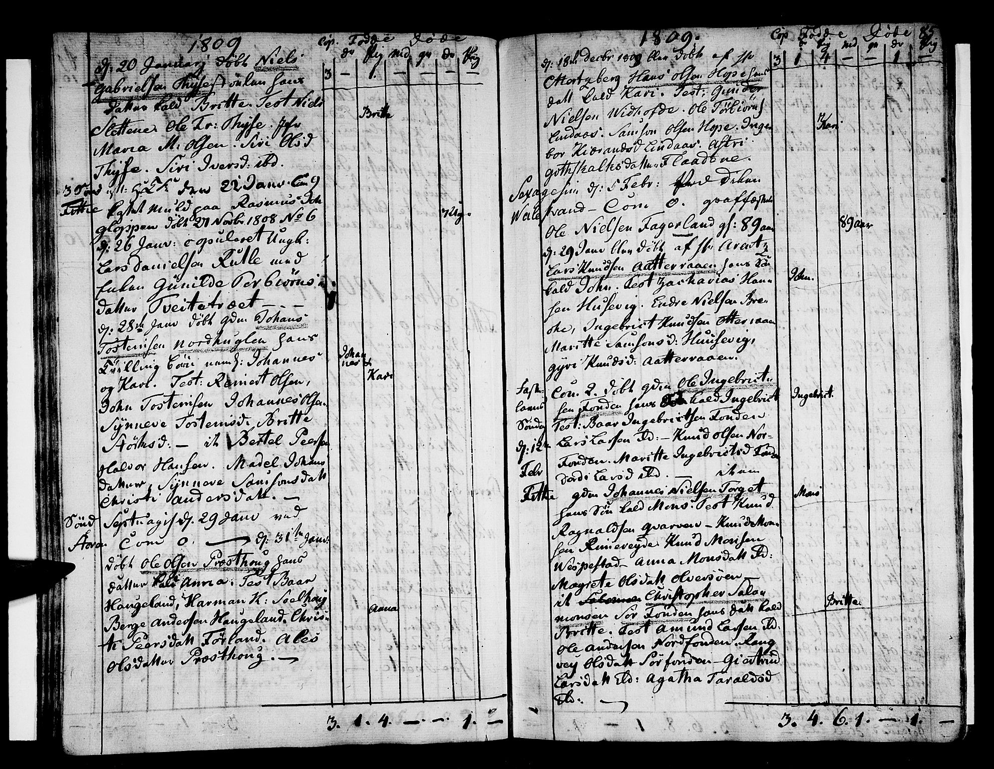 Stord sokneprestembete, AV/SAB-A-78201/H/Haa: Parish register (official) no. A 4, 1800-1815, p. 85