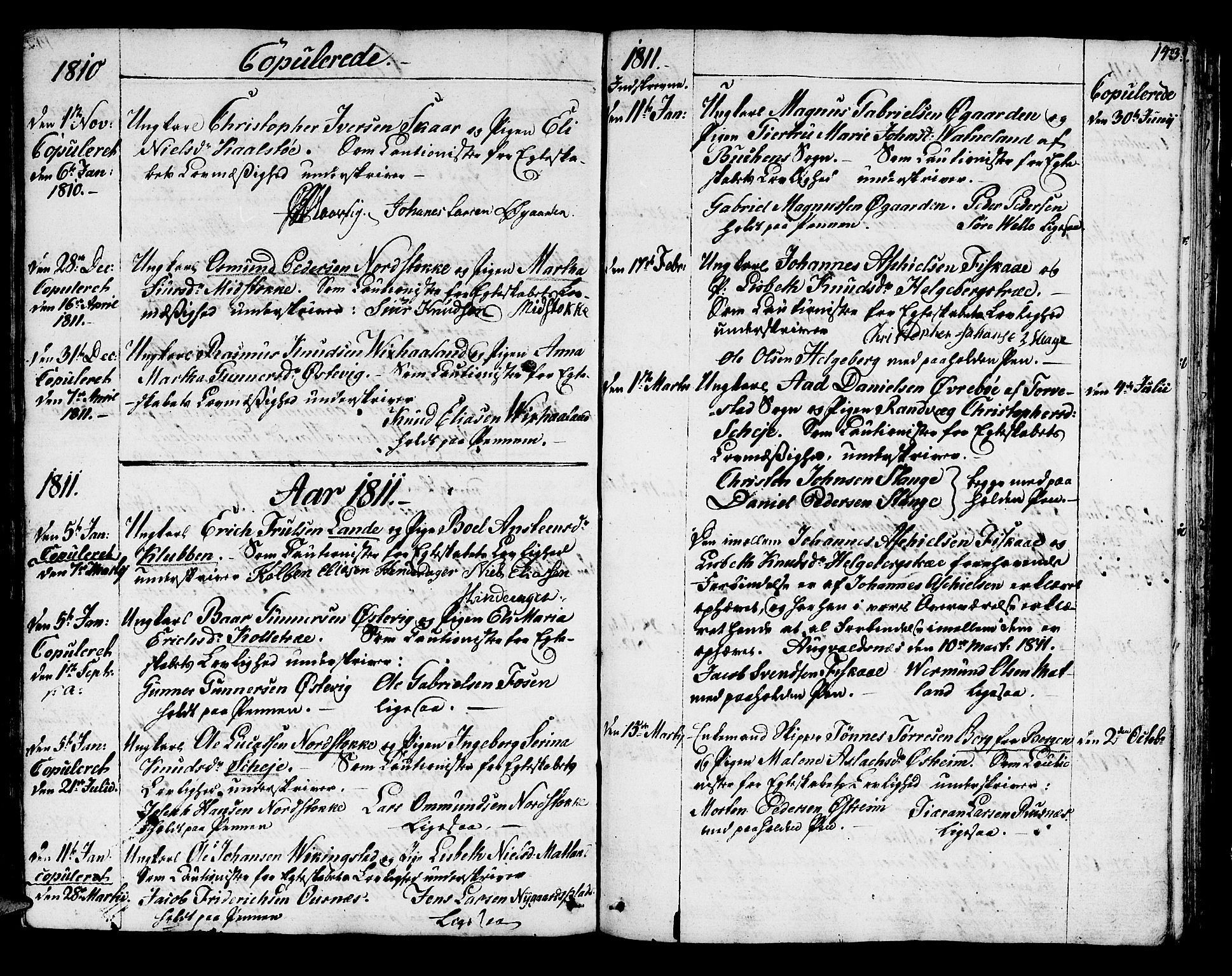 Avaldsnes sokneprestkontor, SAST/A -101851/H/Ha/Haa/L0003: Parish register (official) no. A 3, 1801-1817, p. 143