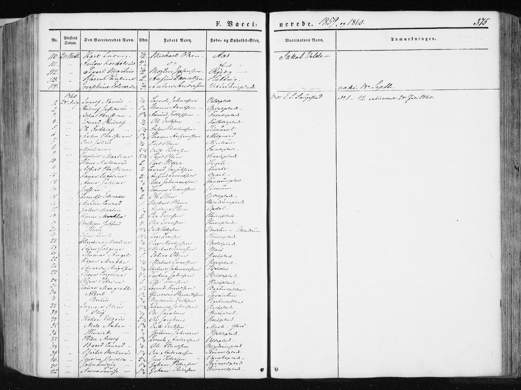 Ministerialprotokoller, klokkerbøker og fødselsregistre - Nord-Trøndelag, AV/SAT-A-1458/741/L0393: Parish register (official) no. 741A07, 1849-1863, p. 375