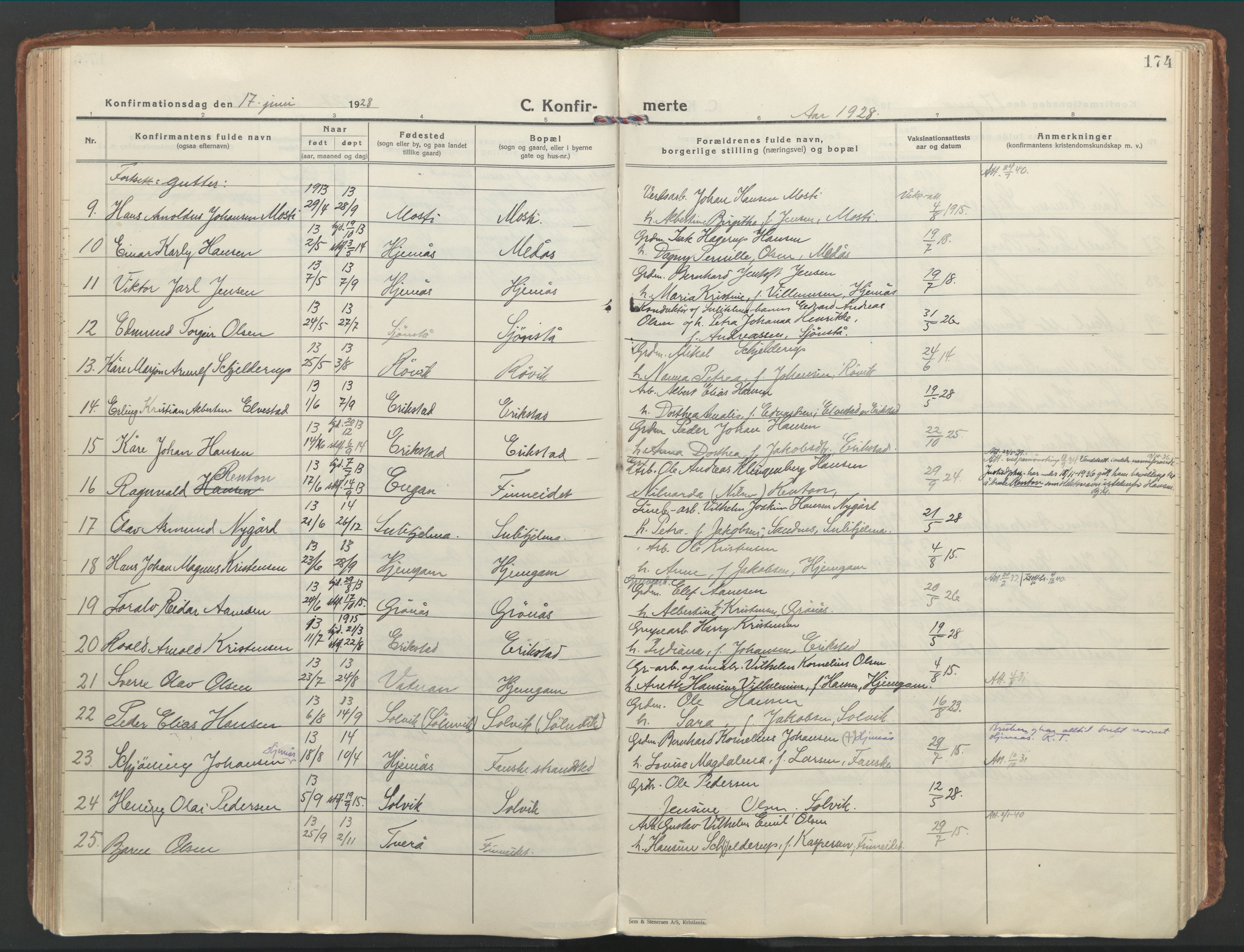 Ministerialprotokoller, klokkerbøker og fødselsregistre - Nordland, SAT/A-1459/849/L0699: Parish register (official) no. 849A10, 1924-1937, p. 174