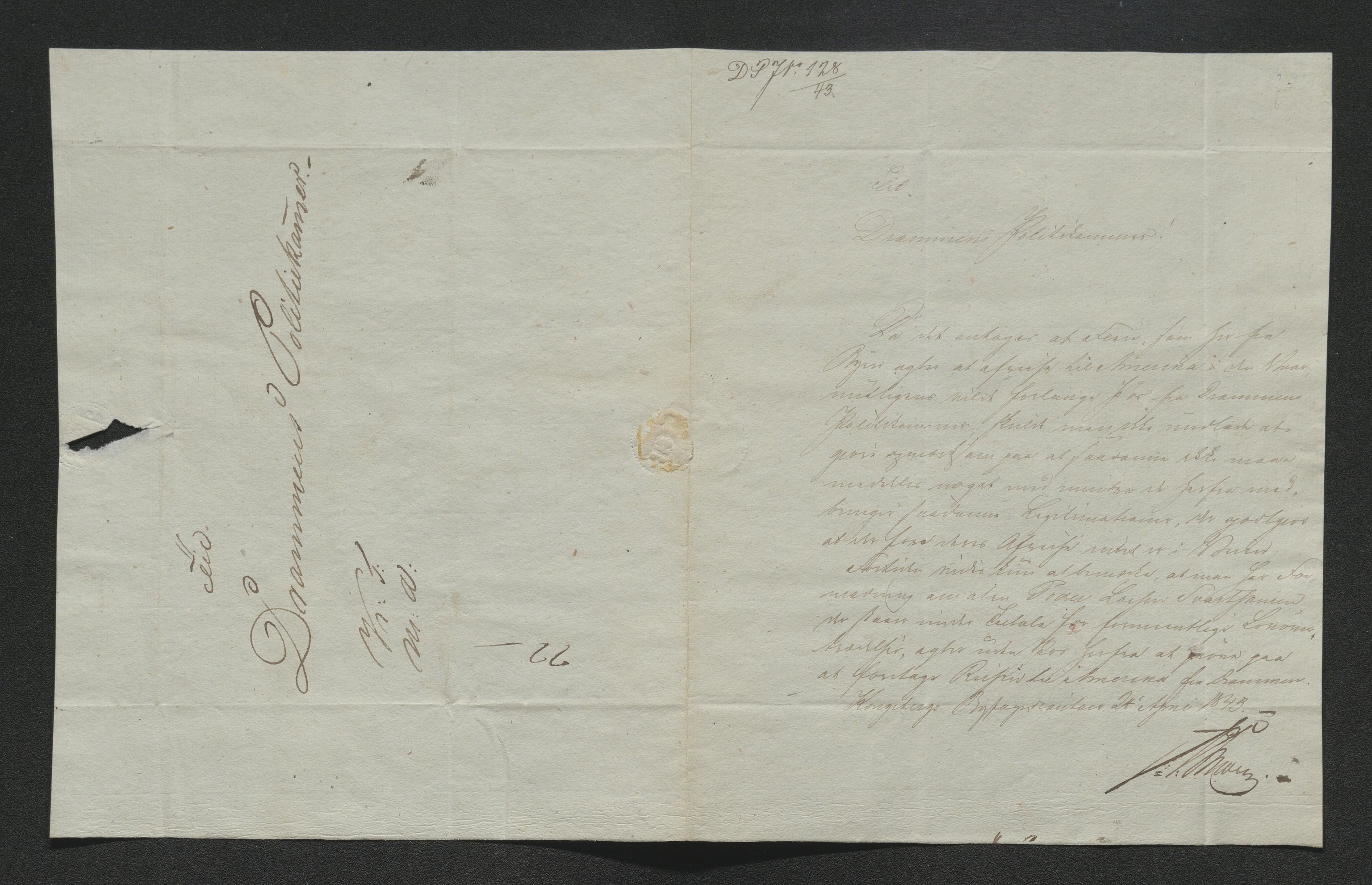 Drammen politikammer, AV/SAKO-A-623/I/Ia/Iab/L0007: Innleverte pass, 1843-1844, p. 80