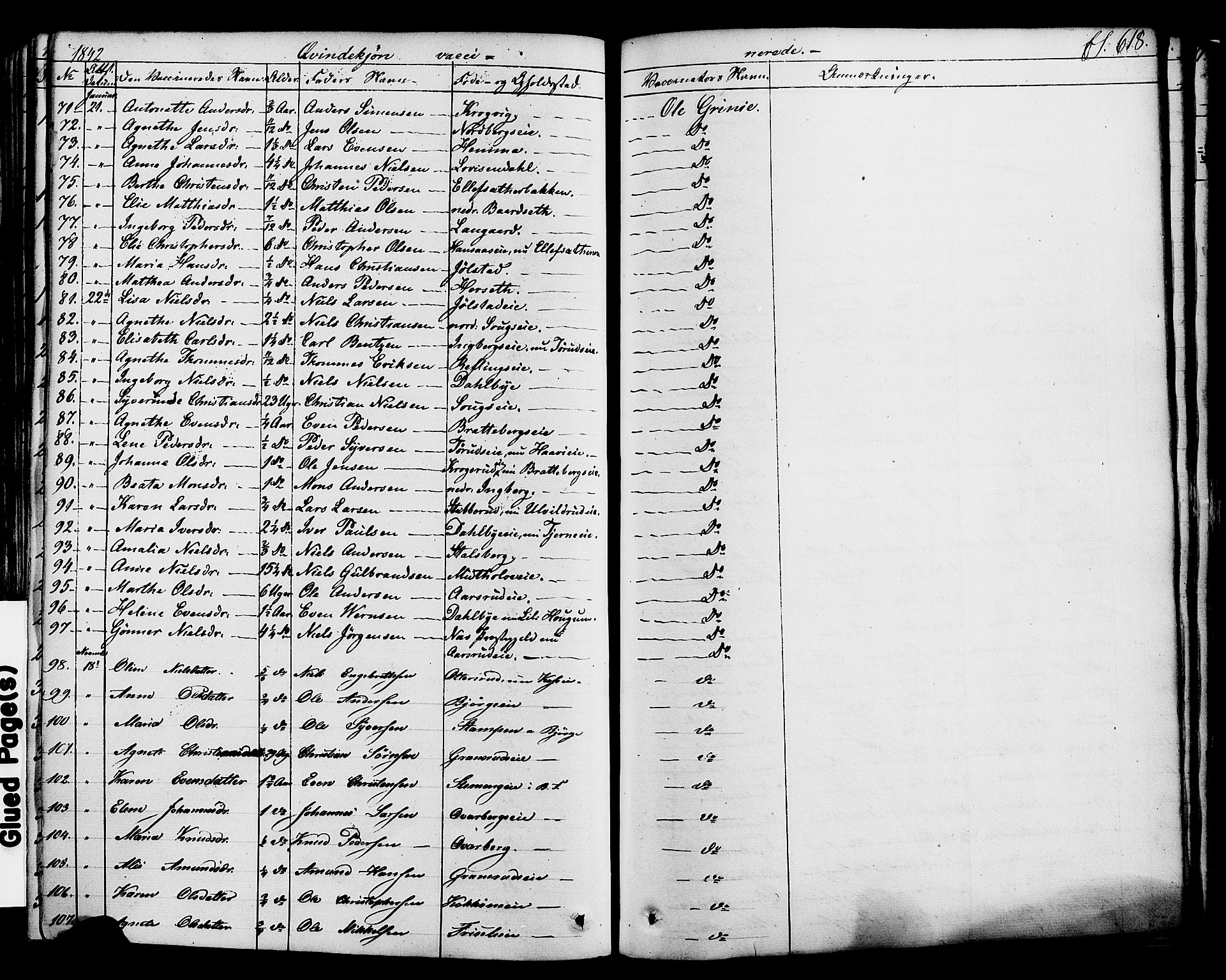 Ringsaker prestekontor, AV/SAH-PREST-014/K/Ka/L0008: Parish register (official) no. 8, 1837-1850, p. 618