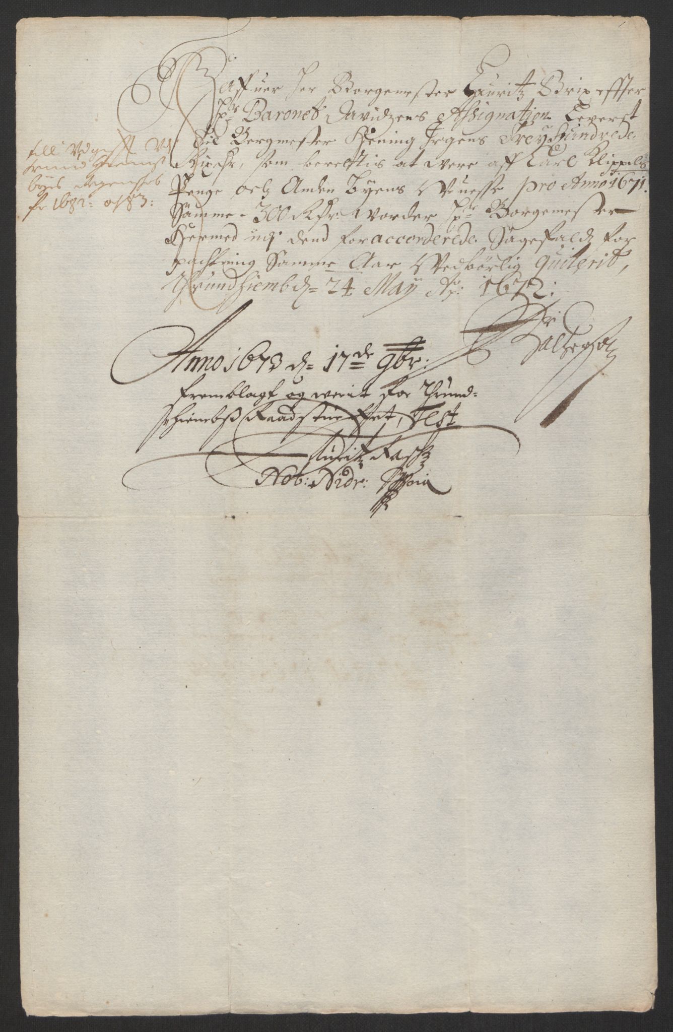 Rentekammeret inntil 1814, Reviderte regnskaper, Byregnskaper, AV/RA-EA-4066/R/Rs/L0504: [S1] Kontribusjonsregnskap, 1631-1684, p. 361